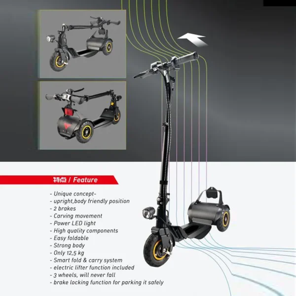 Uwimotor inFun 3 kerek Elektromos Roller 350W