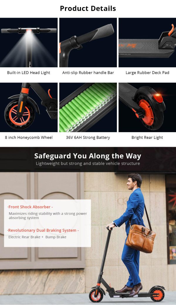 Kugoo Kirin S1PRO Elektromos Roller 350W