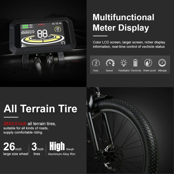 SAMEBIKE RS-A01 Elektromos Ker kp r 26 8243 Fekete 750W