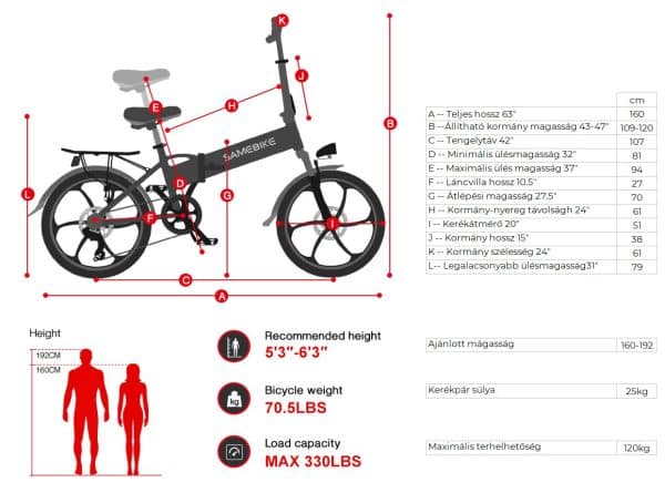 Samebike Elektromos kerekpar 20LVXD30 II 24