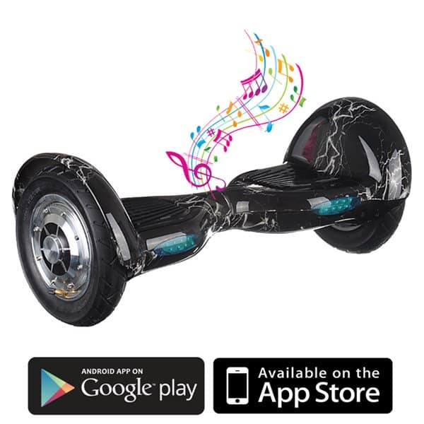 Hoverboard Elektromos Mini Segway Cross lighting Fekete