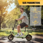 Iscooter I12 Green Elektromos Roller 006