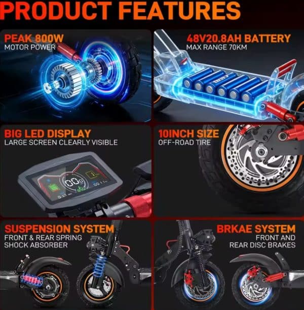 Makeel MX14PRO Elektromos Roller 6