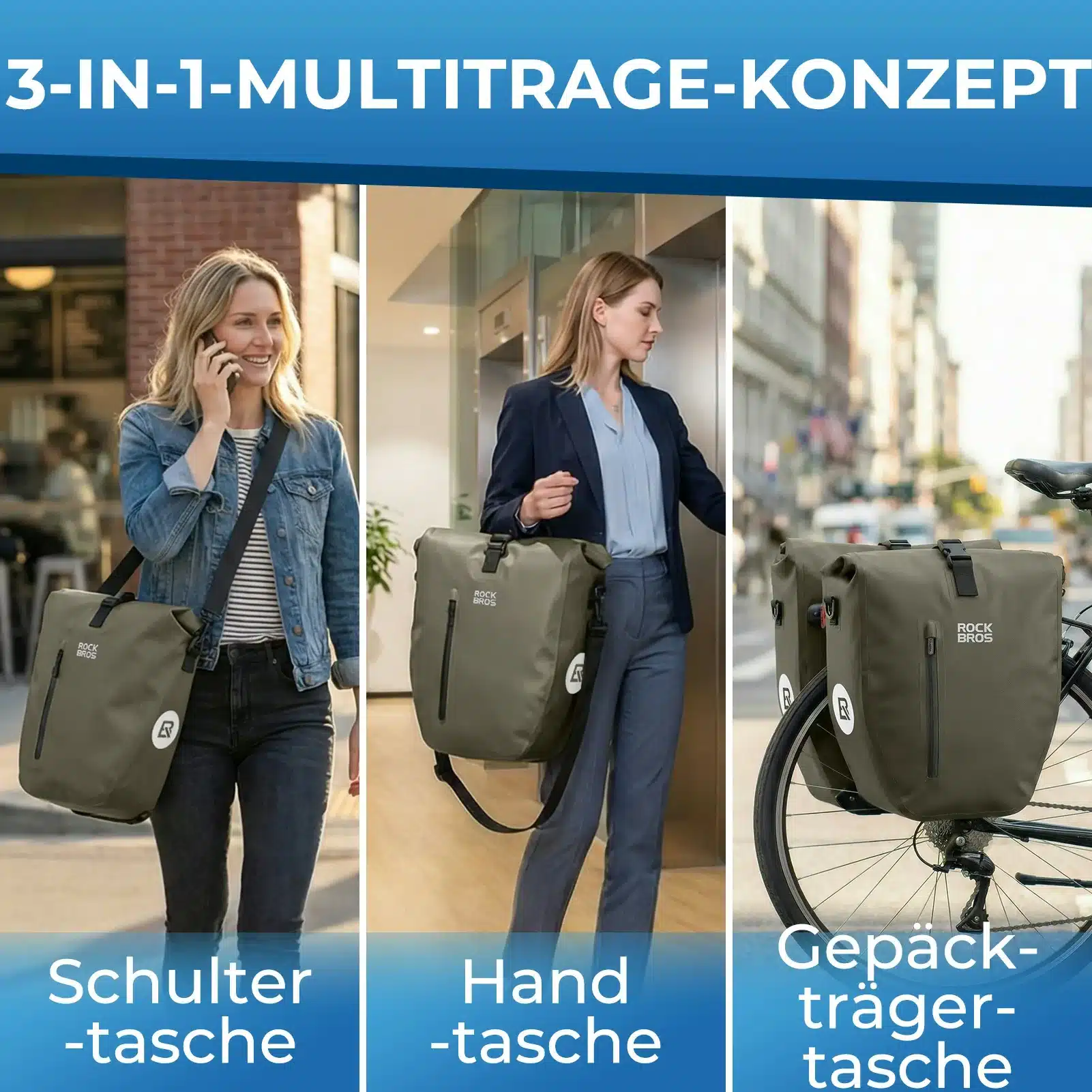 15L 20L Fahrrad Gepäckträgertasche 3 in 1 27d920301519