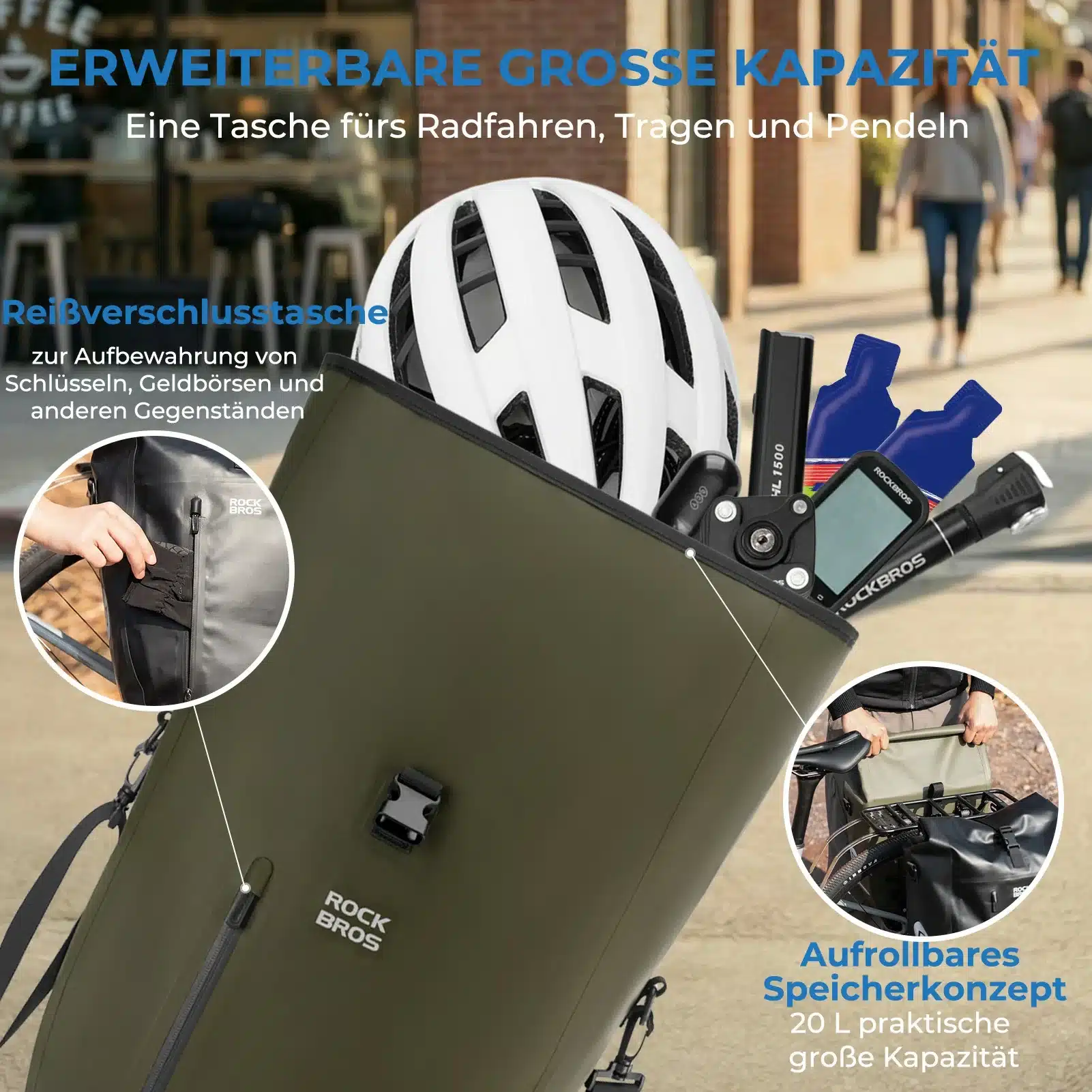 15L 20L Fahrrad Gepäckträgertasche 3 in 1 40c99a244897