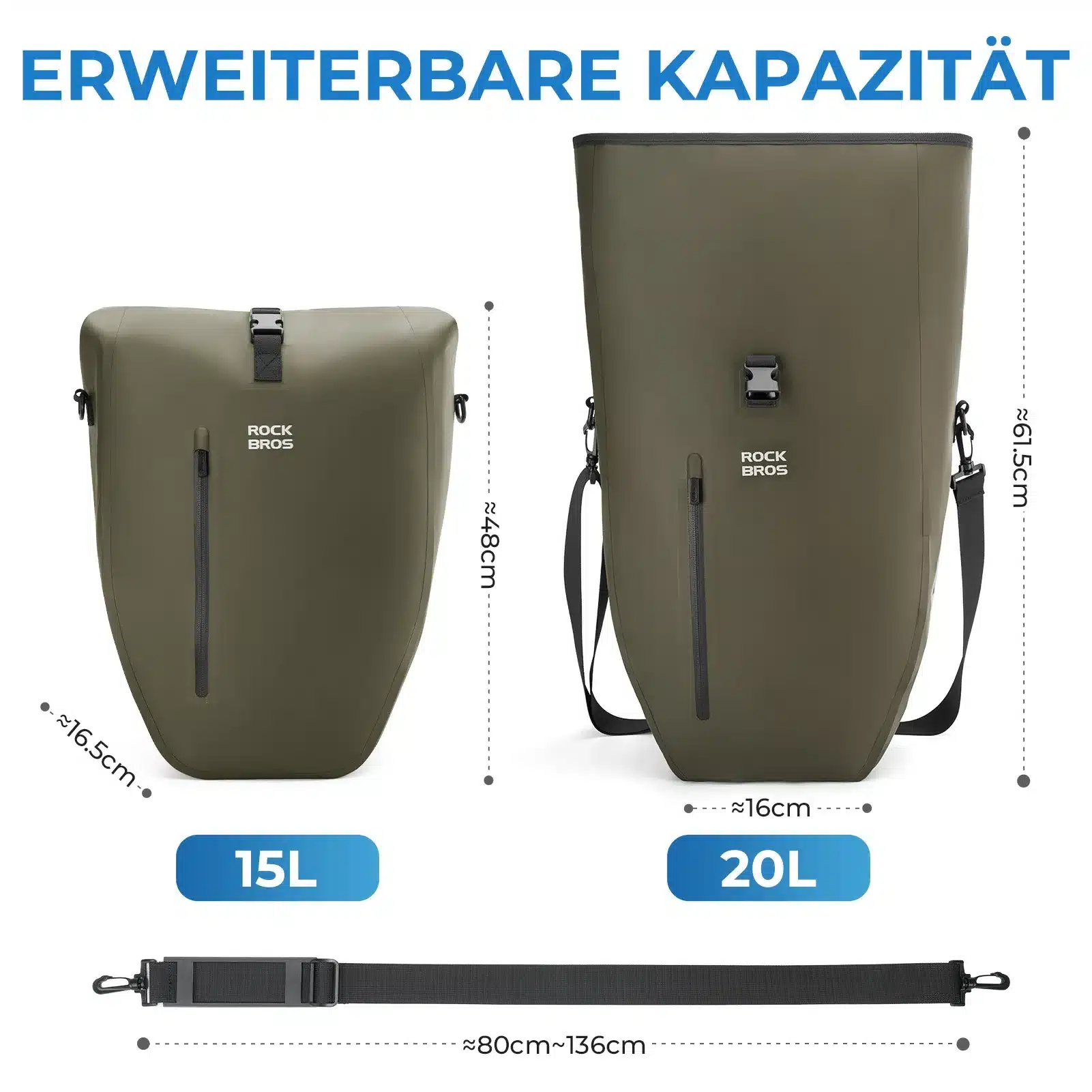 15L 20L Fahrrad Gepäckträgertasche 3 in 1 45e741787c5e