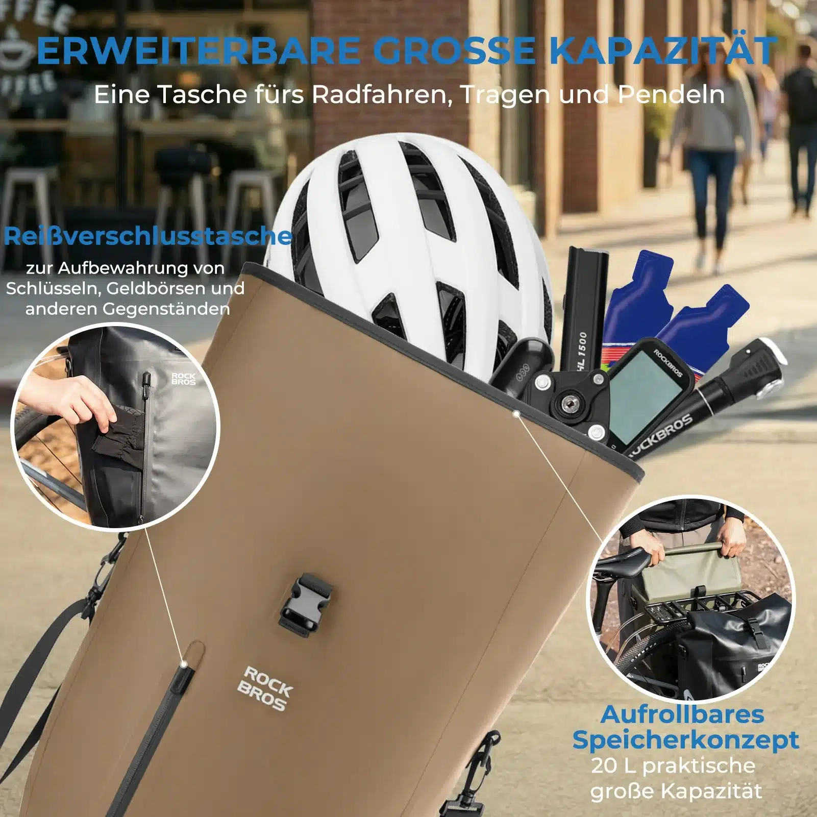 15L 20L Fahrrad Gepäckträgertasche 3 in 1 4ee8ef9f947b