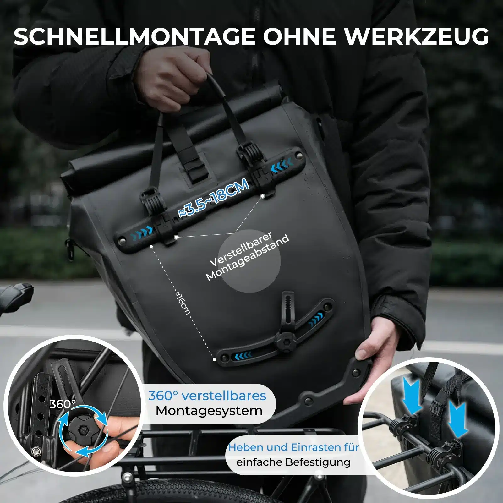 15L 20L Fahrrad Gepäckträgertasche 3 in 1 a3fac52dca39