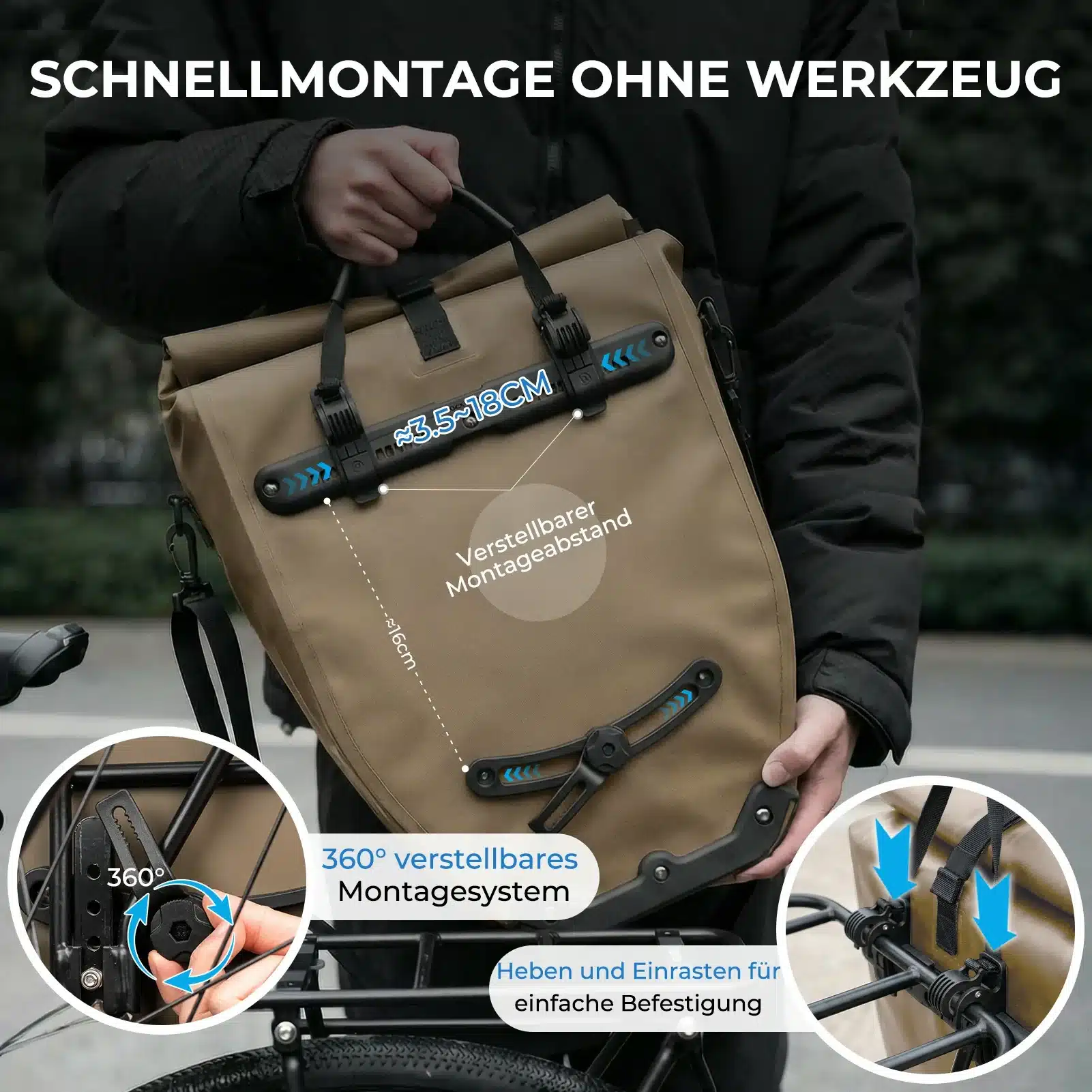 15L 20L Fahrrad Gepäckträgertasche 3 in 1 b61ebb143717