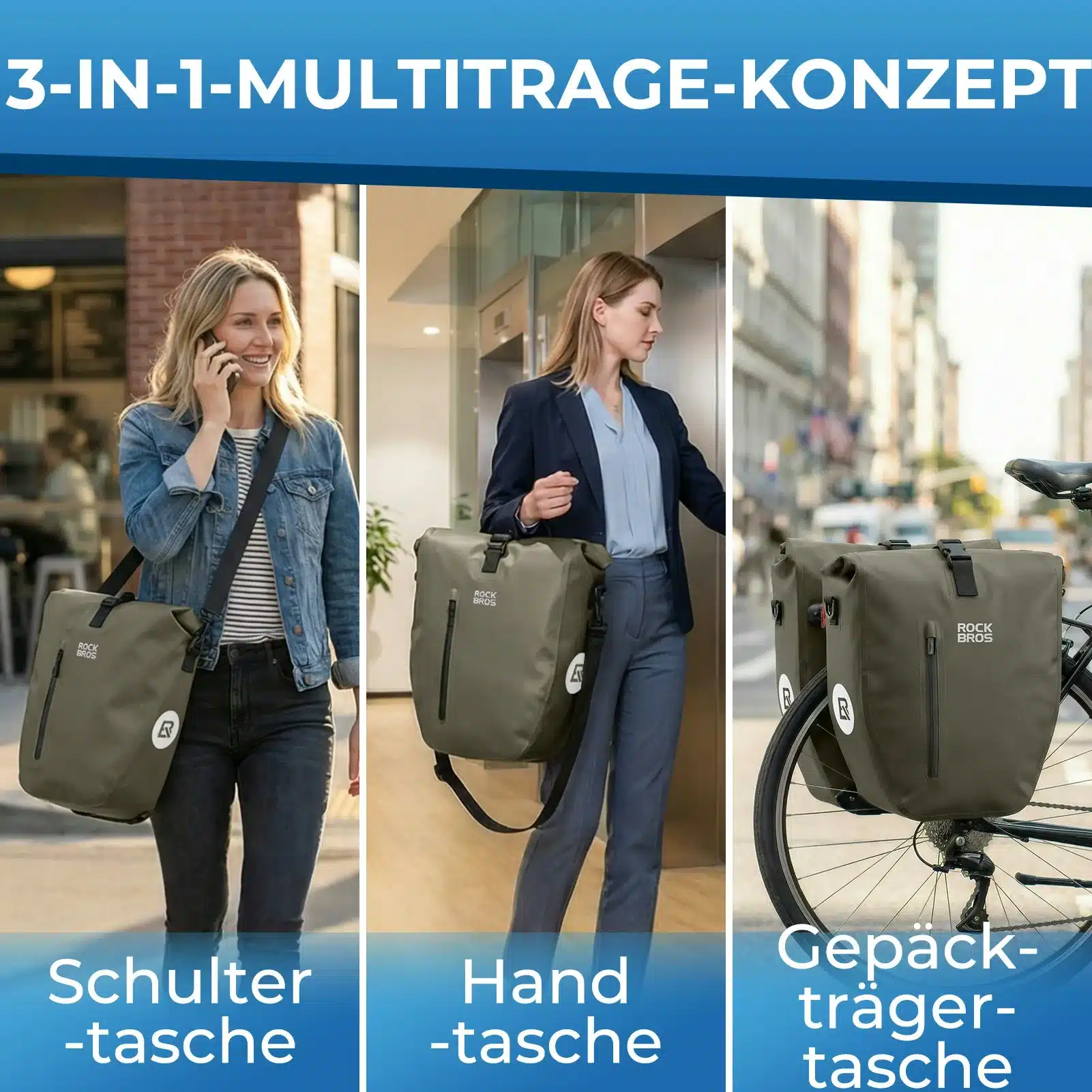 15L 20L Fahrrad Gepäckträgertasche 3 in 1 d69643f9a7fb