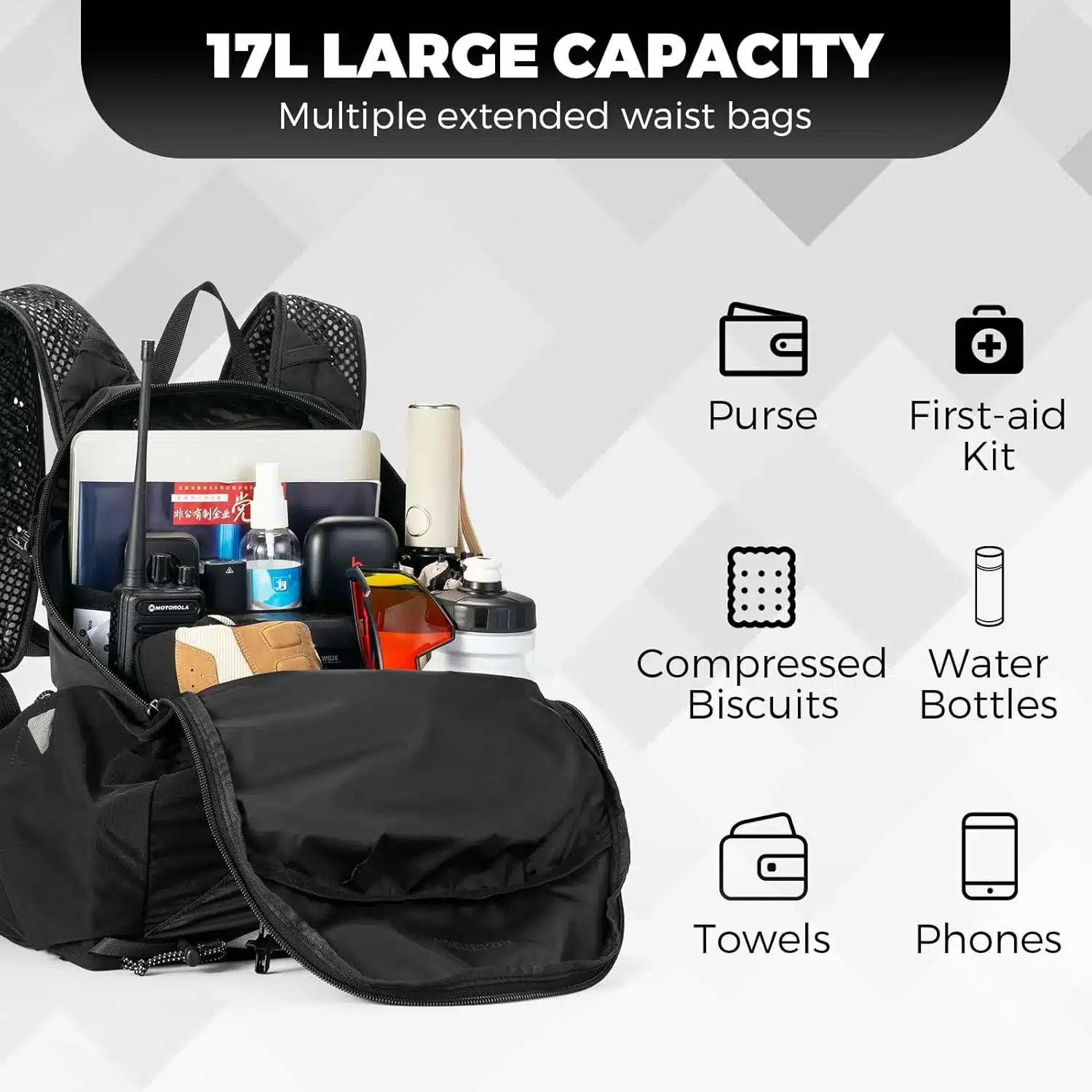 17L Outdoor Rucksack mit 2L Hydration Bladder 93d014ea358f