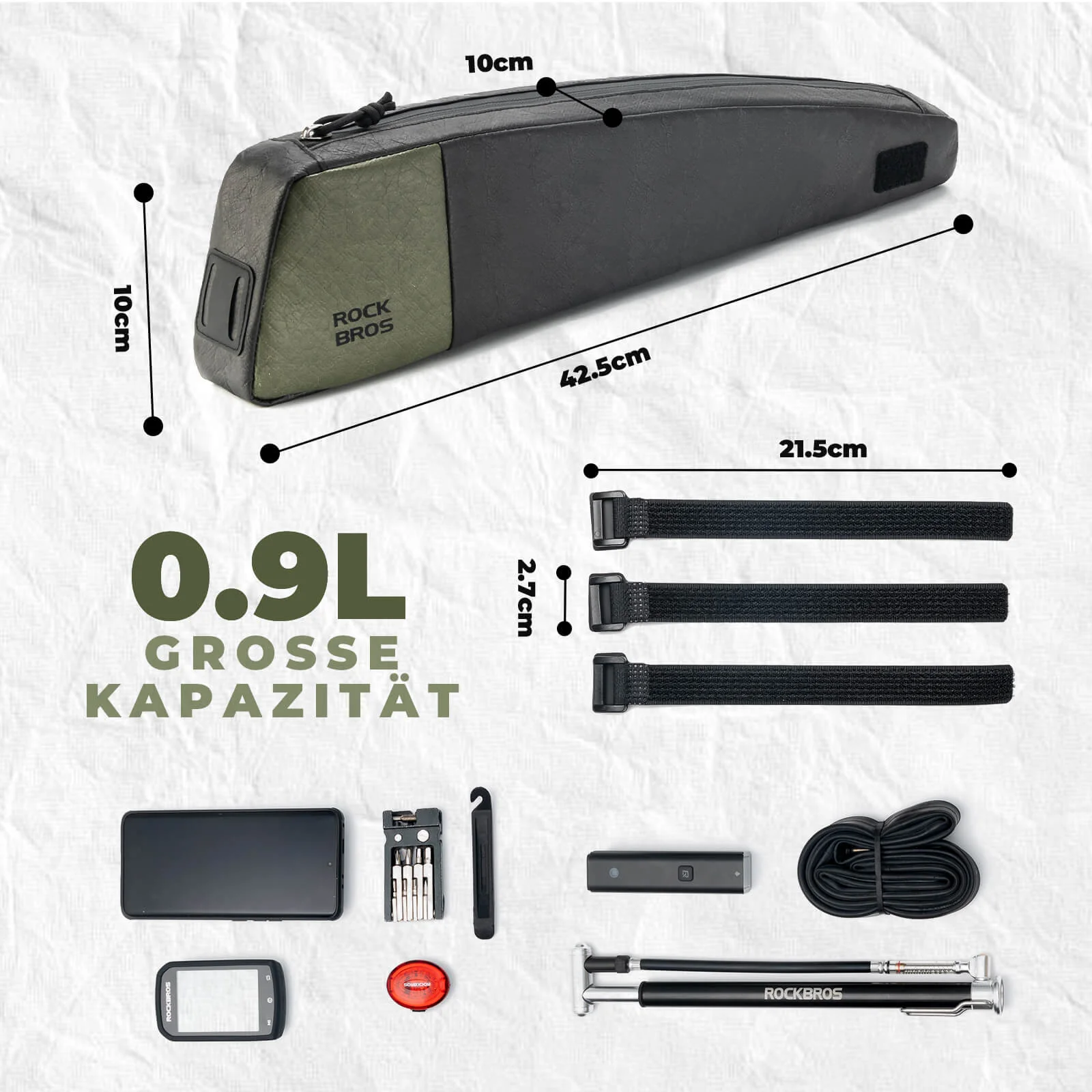 2 in 1 Oberrohrtasche Wasserabweisend mit Schulter 55cc72cfec42