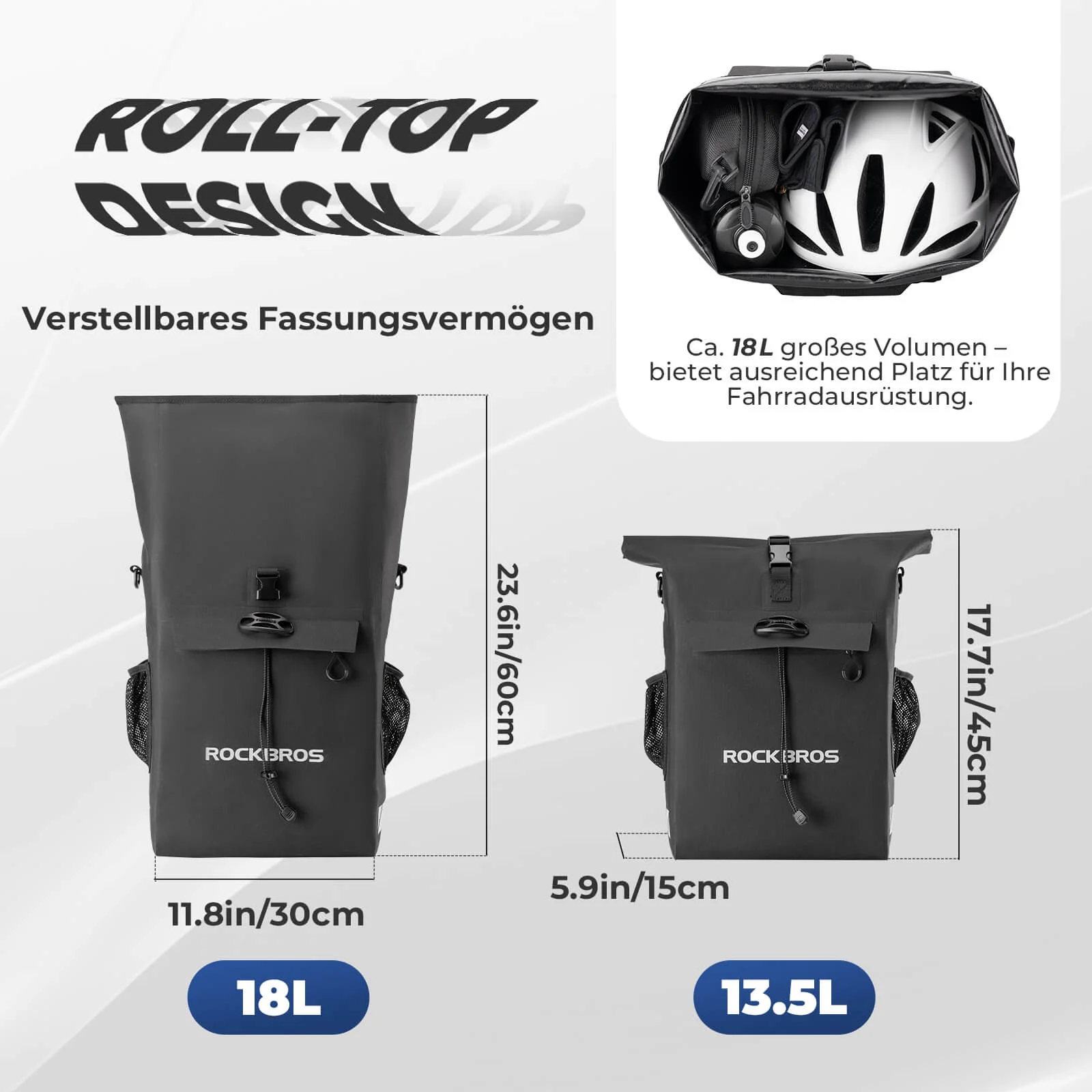 3 in 1 Wasserdicht Gepäckträgertasche Rucksack Umh f00634292f11