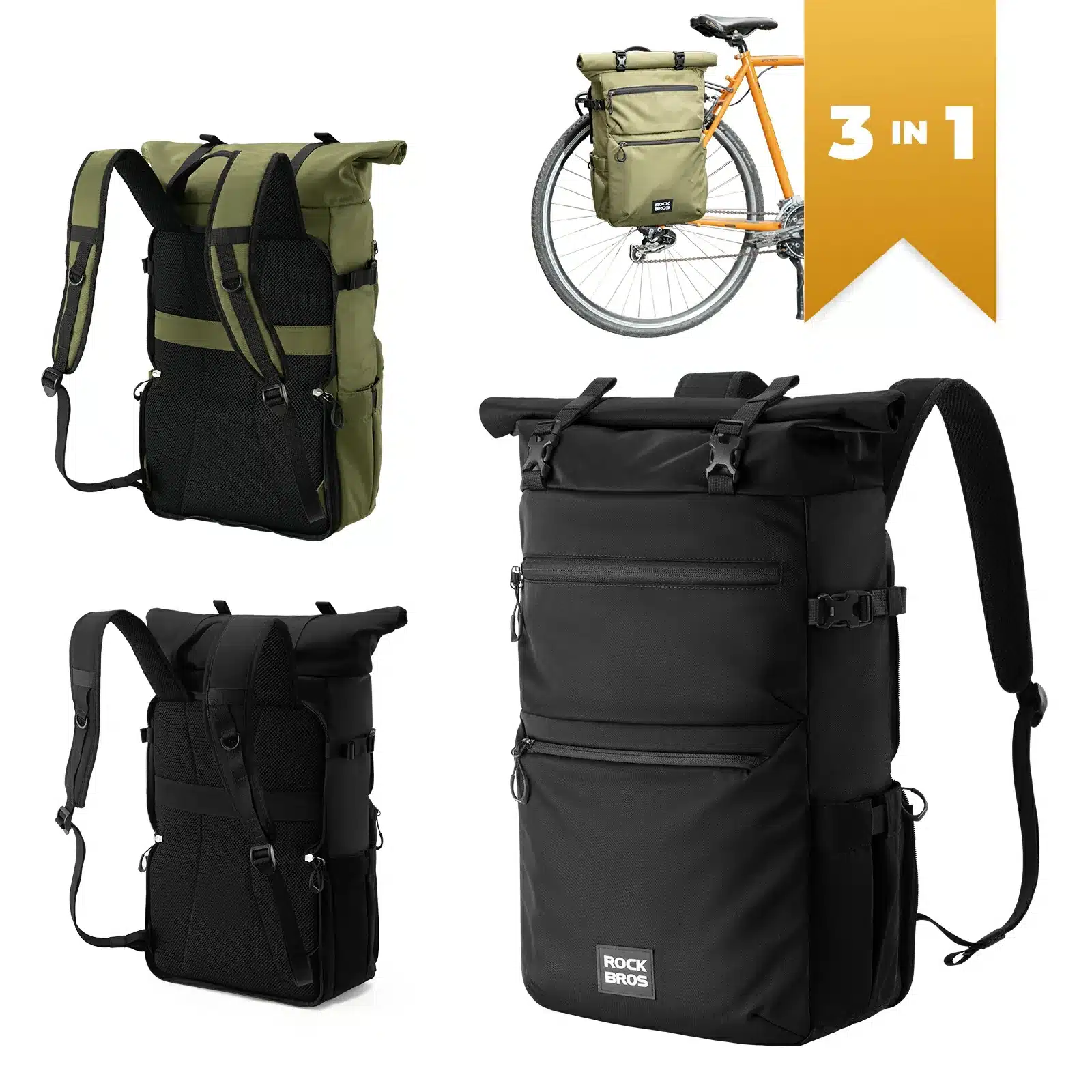 3in1 Fahrradtasche für Gepäckträger 11 16L Volumen 856ac426952b