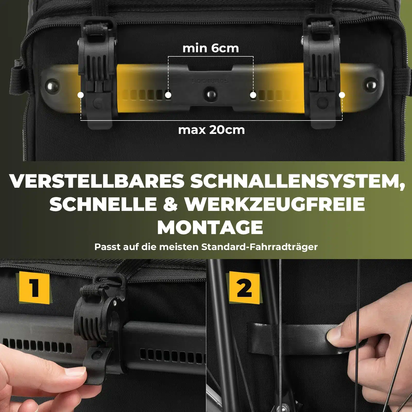 3in1 Fahrradtasche für Gepäckträger 11 16L Volumen c4badbe90f91