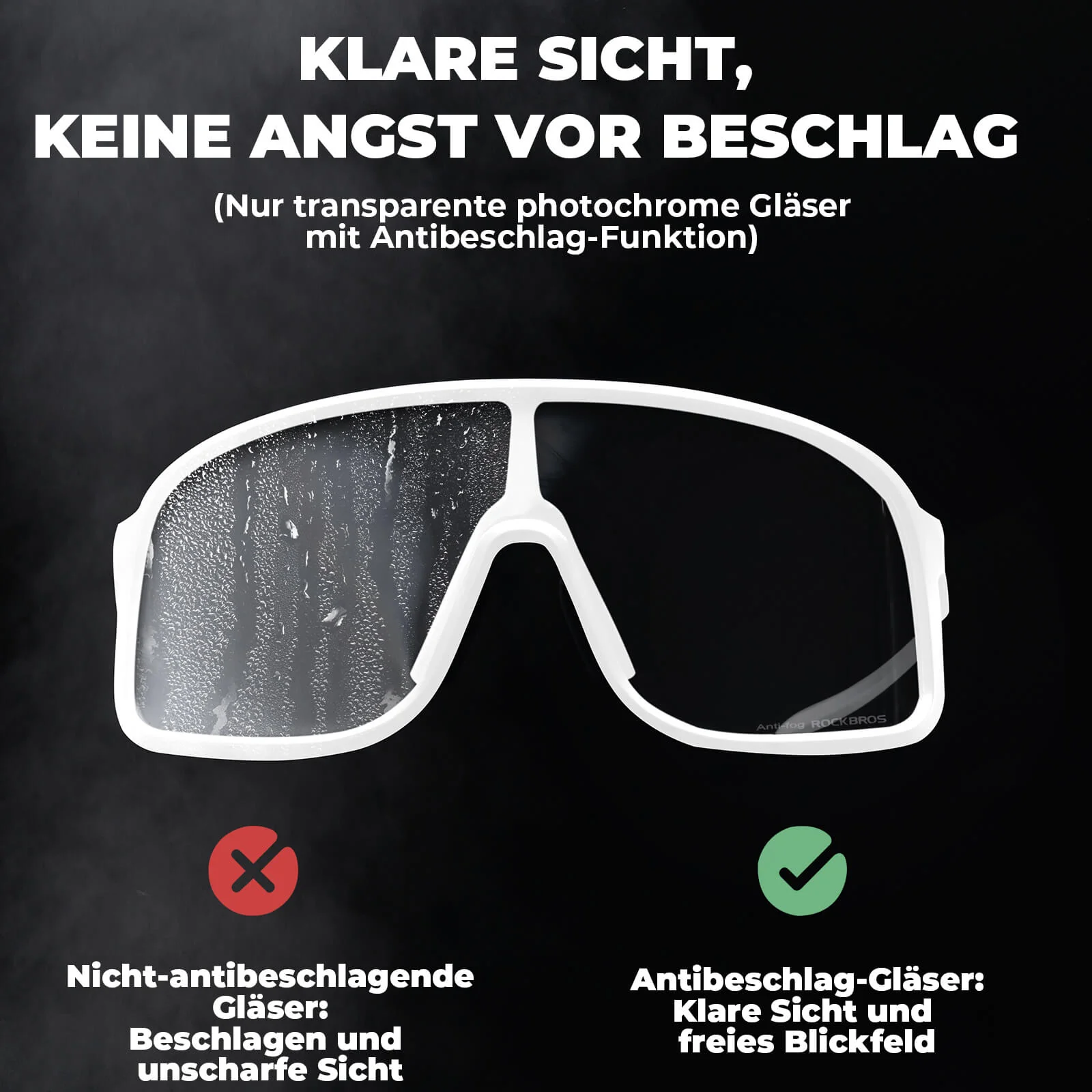 Anti Beschlag Sonnenbrille Selbsttönend   SHOWDOW  b5b77adbc1e4