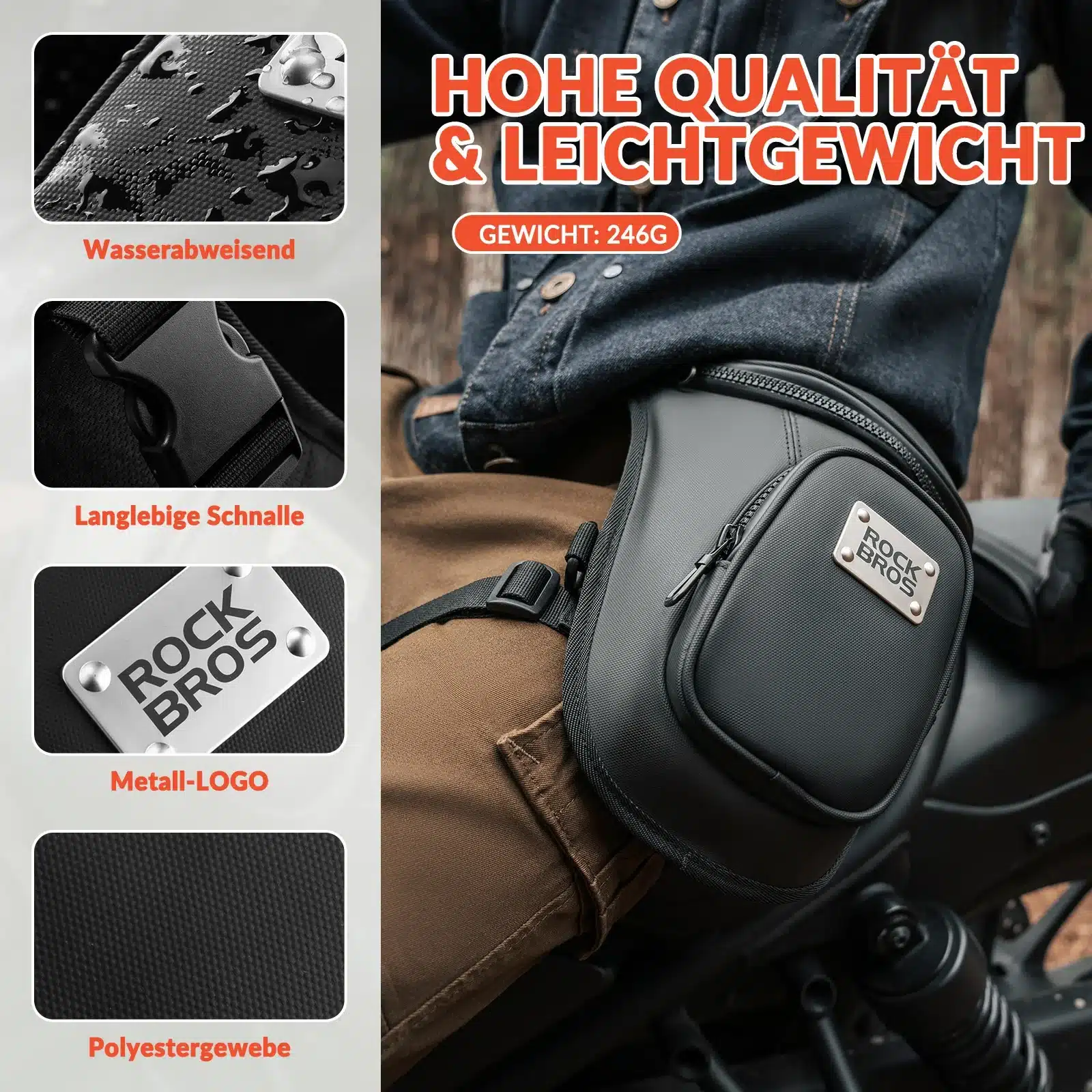 Beintasche Motorrad Hüfttasche Oberschenkeltasche  1d2d5f039ee2
