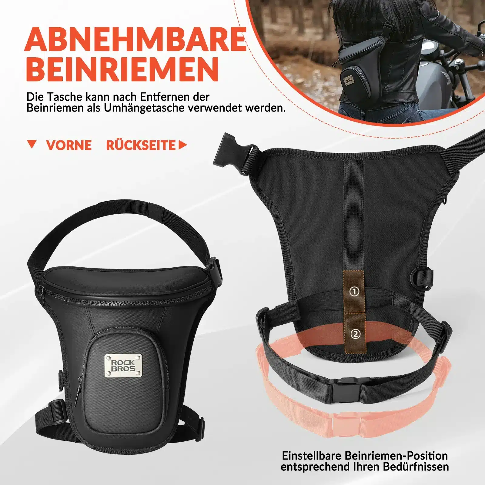Beintasche Motorrad Hüfttasche Oberschenkeltasche  910c5d463053