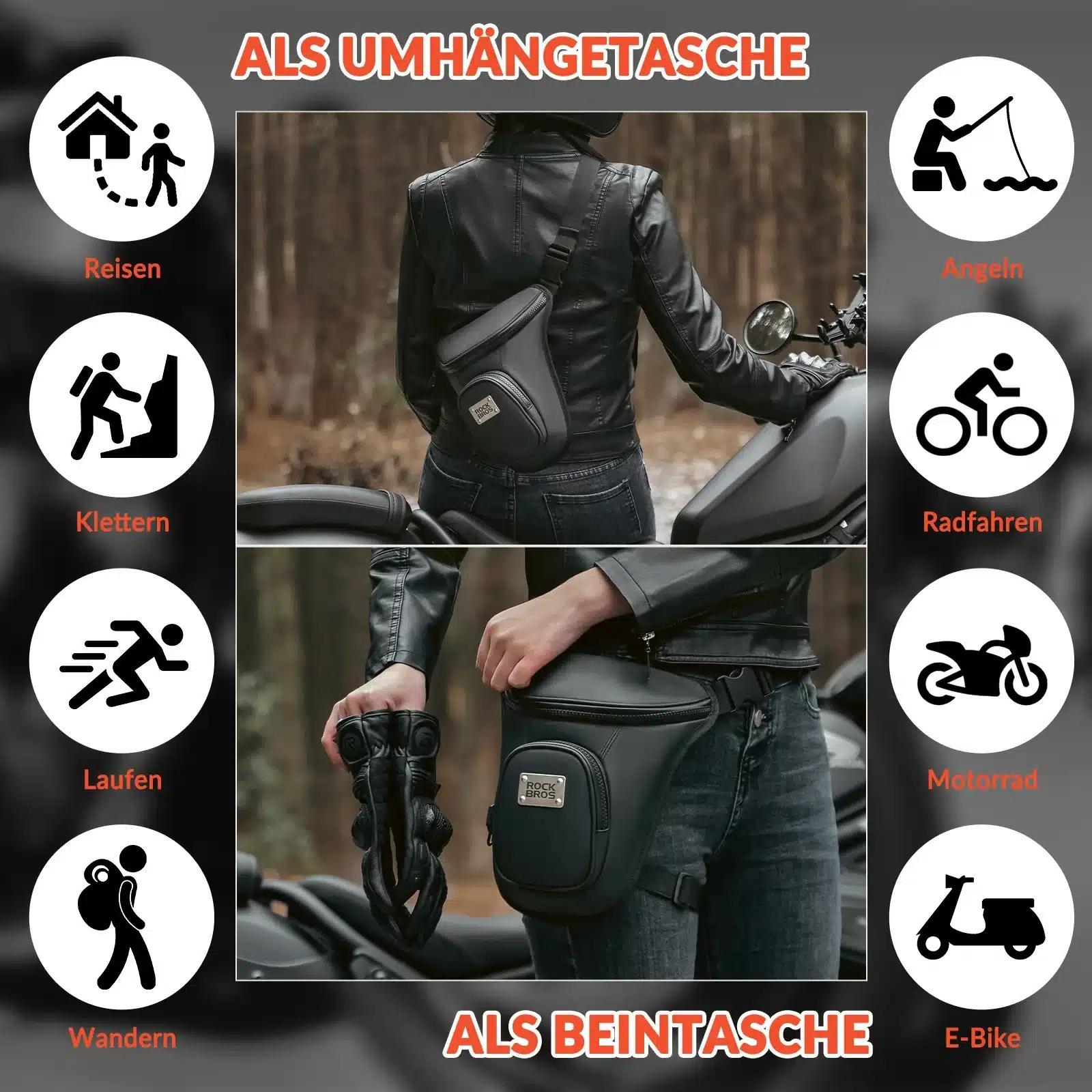 Beintasche Motorrad Hüfttasche Oberschenkeltasche  af2a40893835