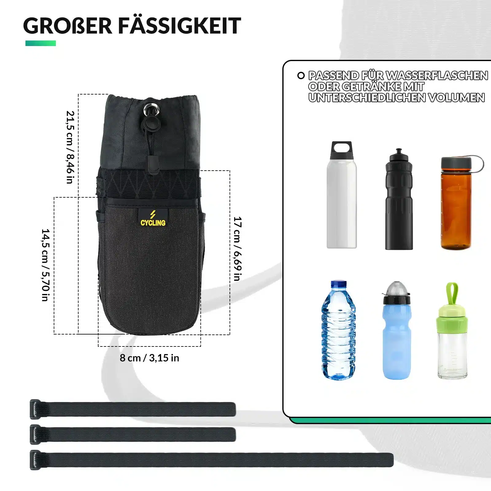 Bikepacking Feedbag 1 L Isoliert   Trinkflaschenha dfa1b84c21e9