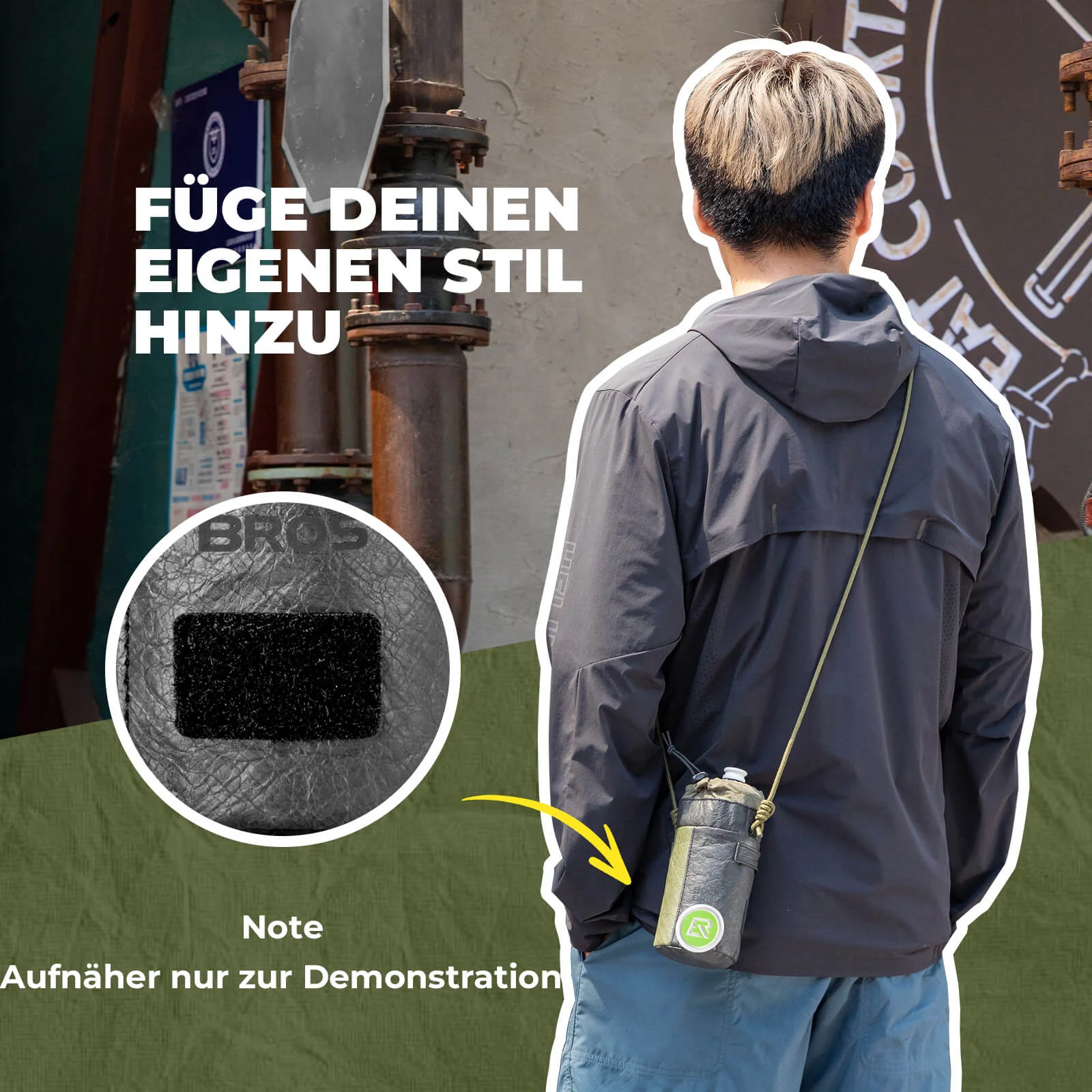 Bikepacking Feedbag Lenkertasche 0 7 L Schwarz Grü 58fa1b5ba607