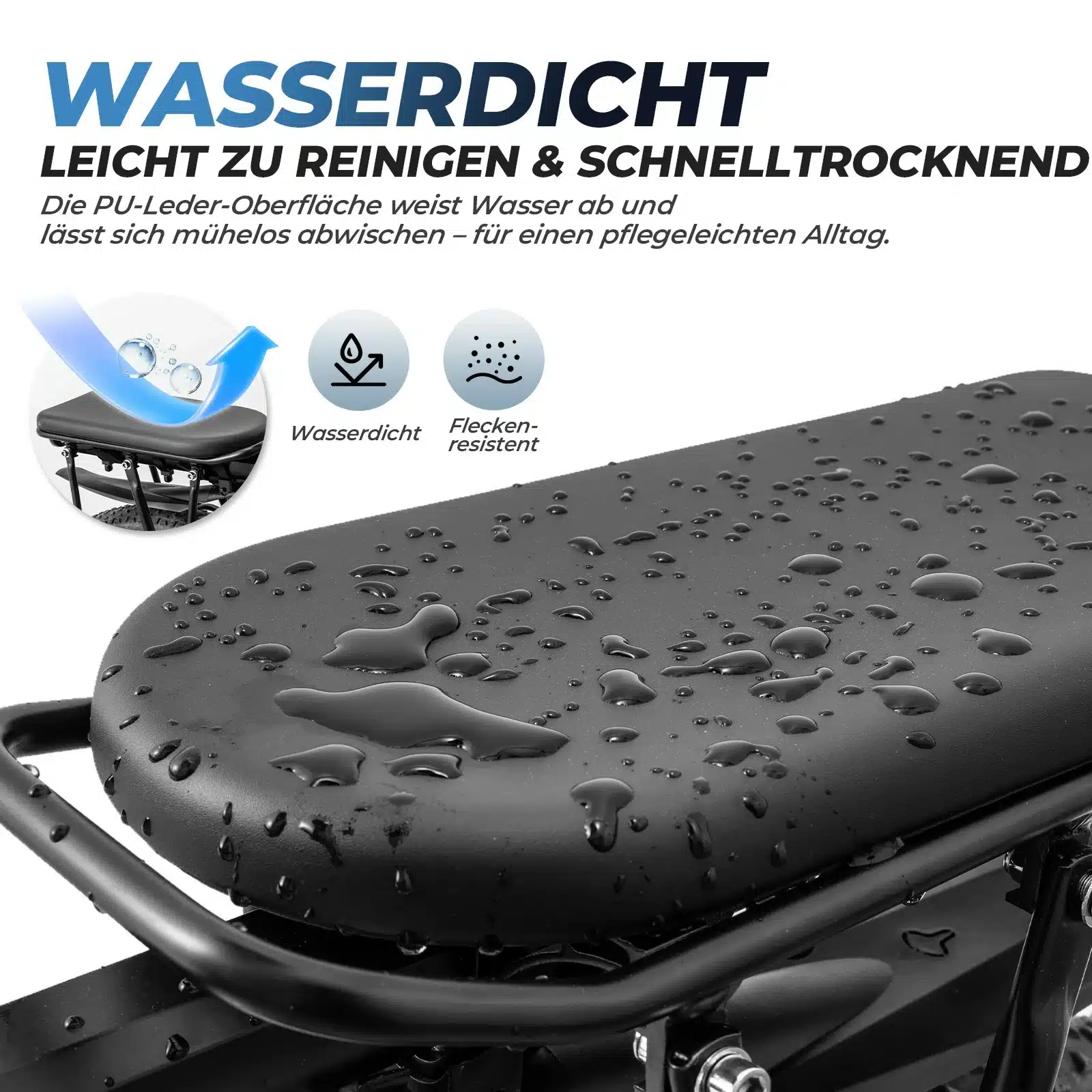 Fahrrad Gepäckträger Sitzkissen   Universal  Wasse 00b5fa131aa5