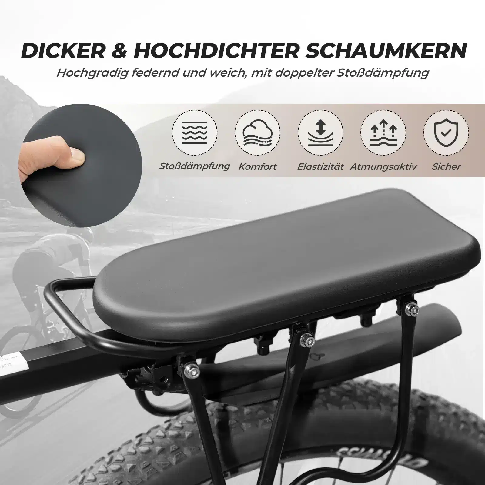 Fahrrad Gepäckträger Sitzkissen   Universal  Wasse f93f044bd767