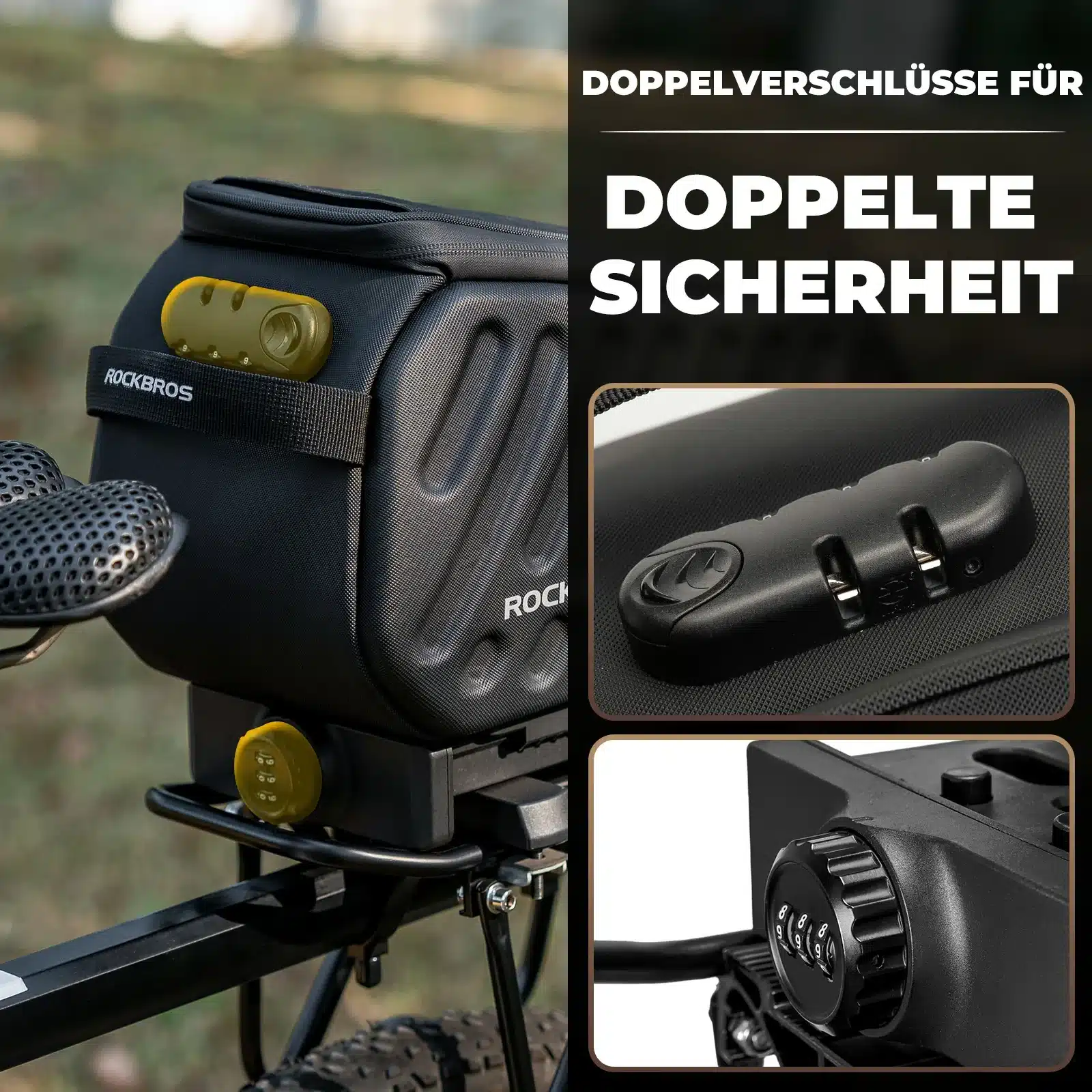 Fahrrad Gepäckträgertasche 7 5L mit doppelt gesich eb59421ce853