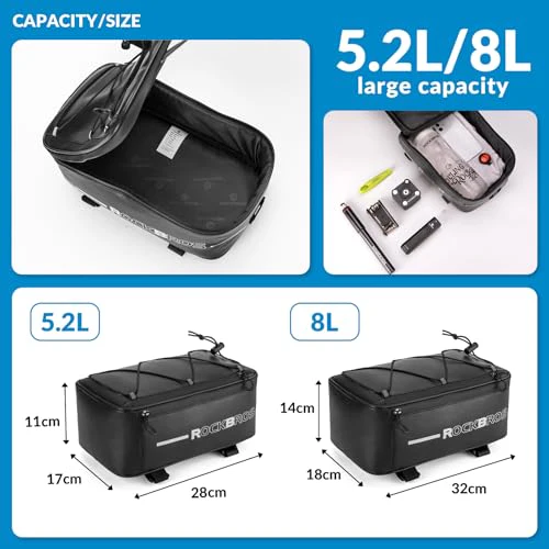 Fahrrad Gepäckträgertasche Reflektierend 5 2L 8L m 0bdb3ece0eac