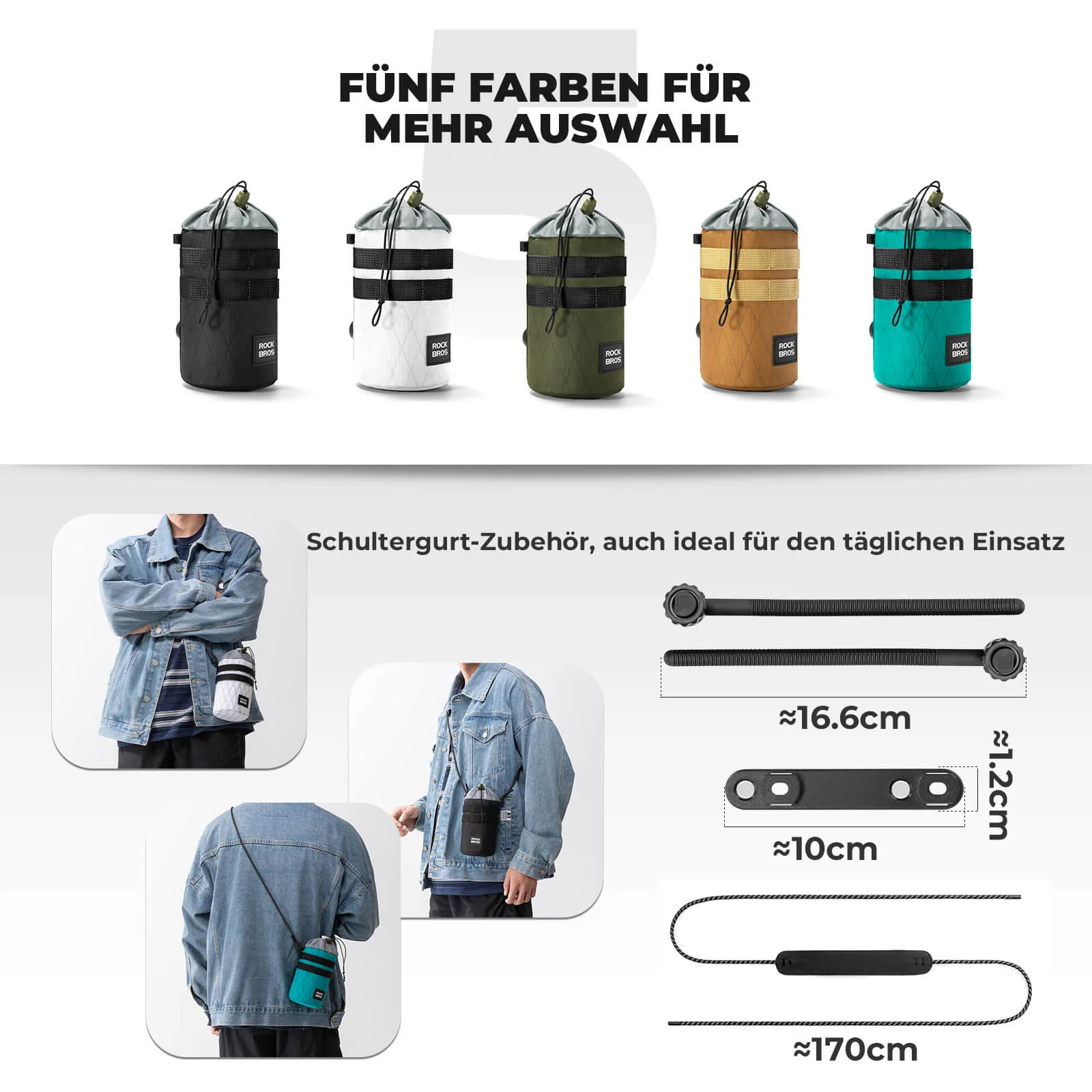 Fahrrad Lenkertasche 1 2L für Trinkflaschen Ø10 cm b5f0441aa032
