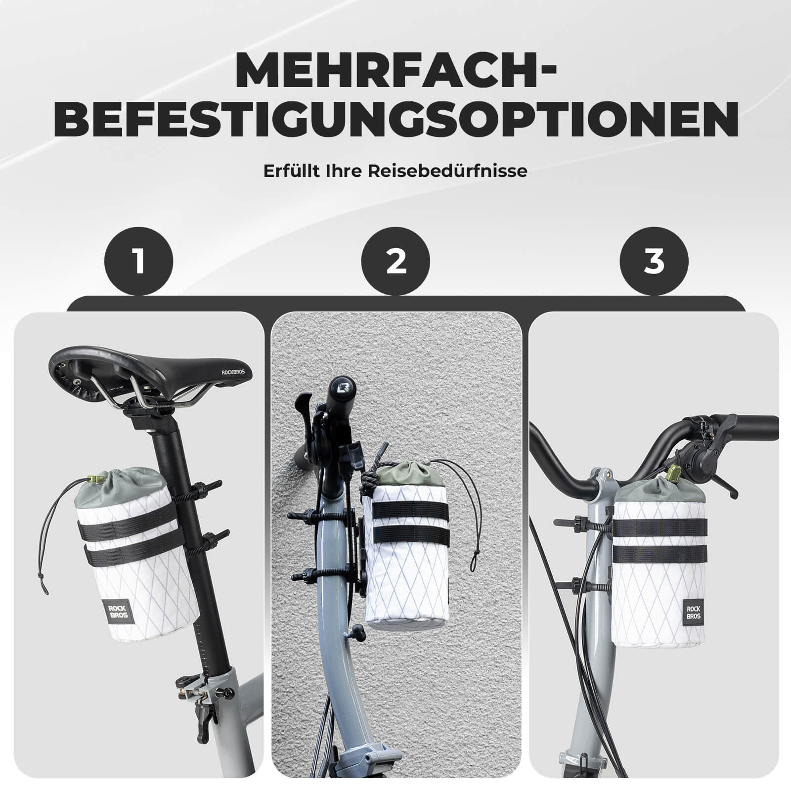Fahrrad Lenkertasche 1 2L für Trinkflaschen Ø10 cm f2bb41c56297
