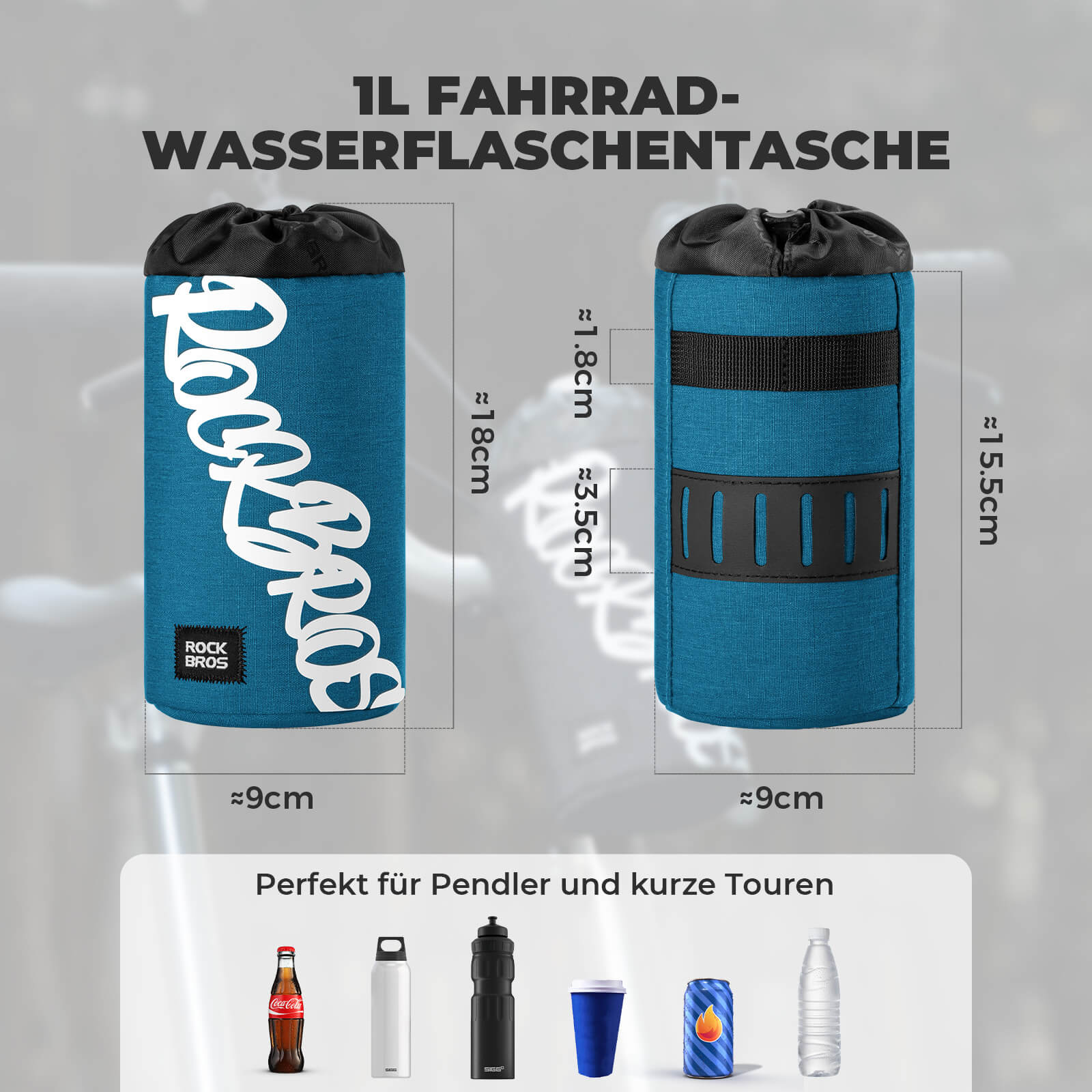 Fahrrad Lenkertasche Mini 1L für Trinkflaschen Ø9  1a9d1ace1026