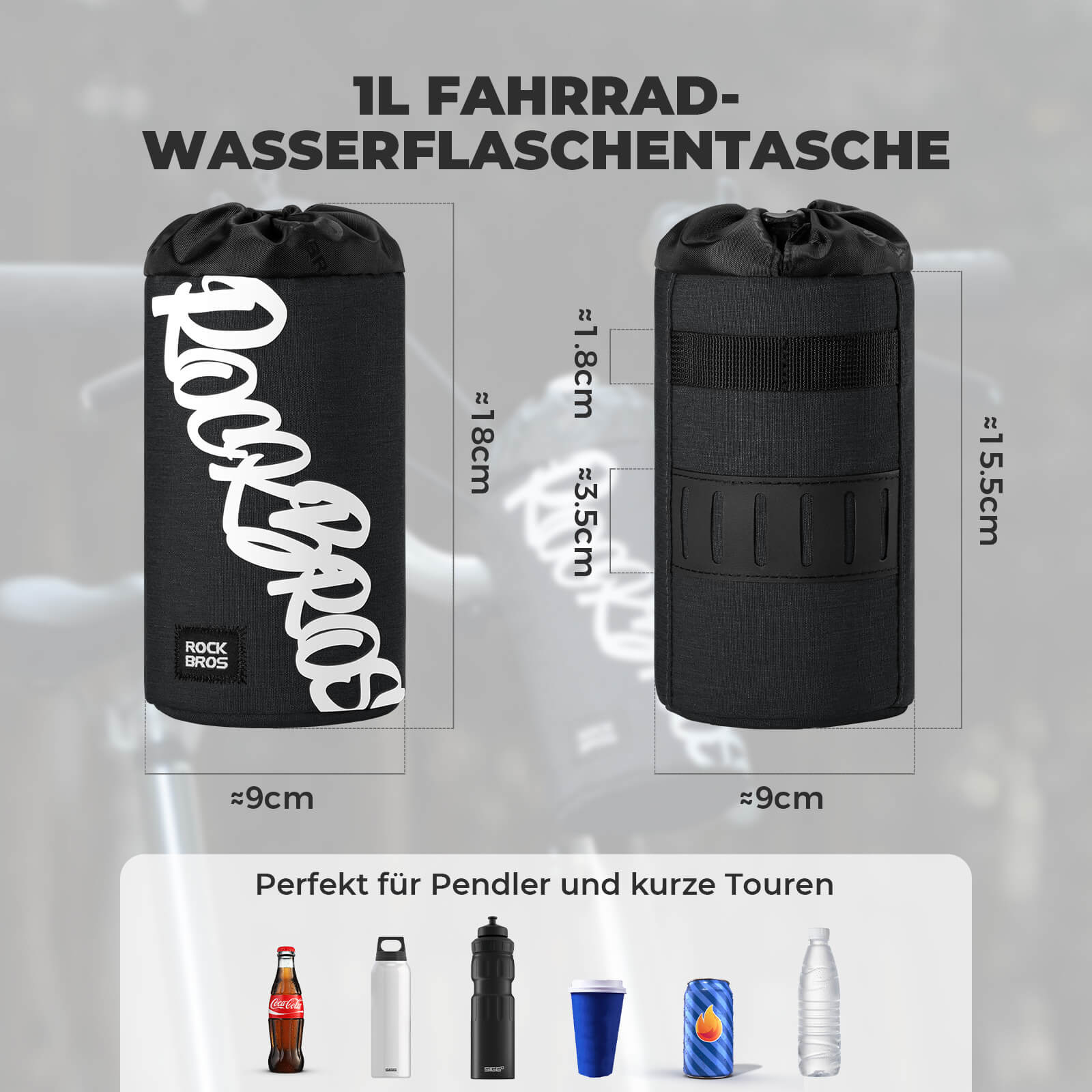Fahrrad Lenkertasche Mini 1L für Trinkflaschen Ø9  46f467a39924