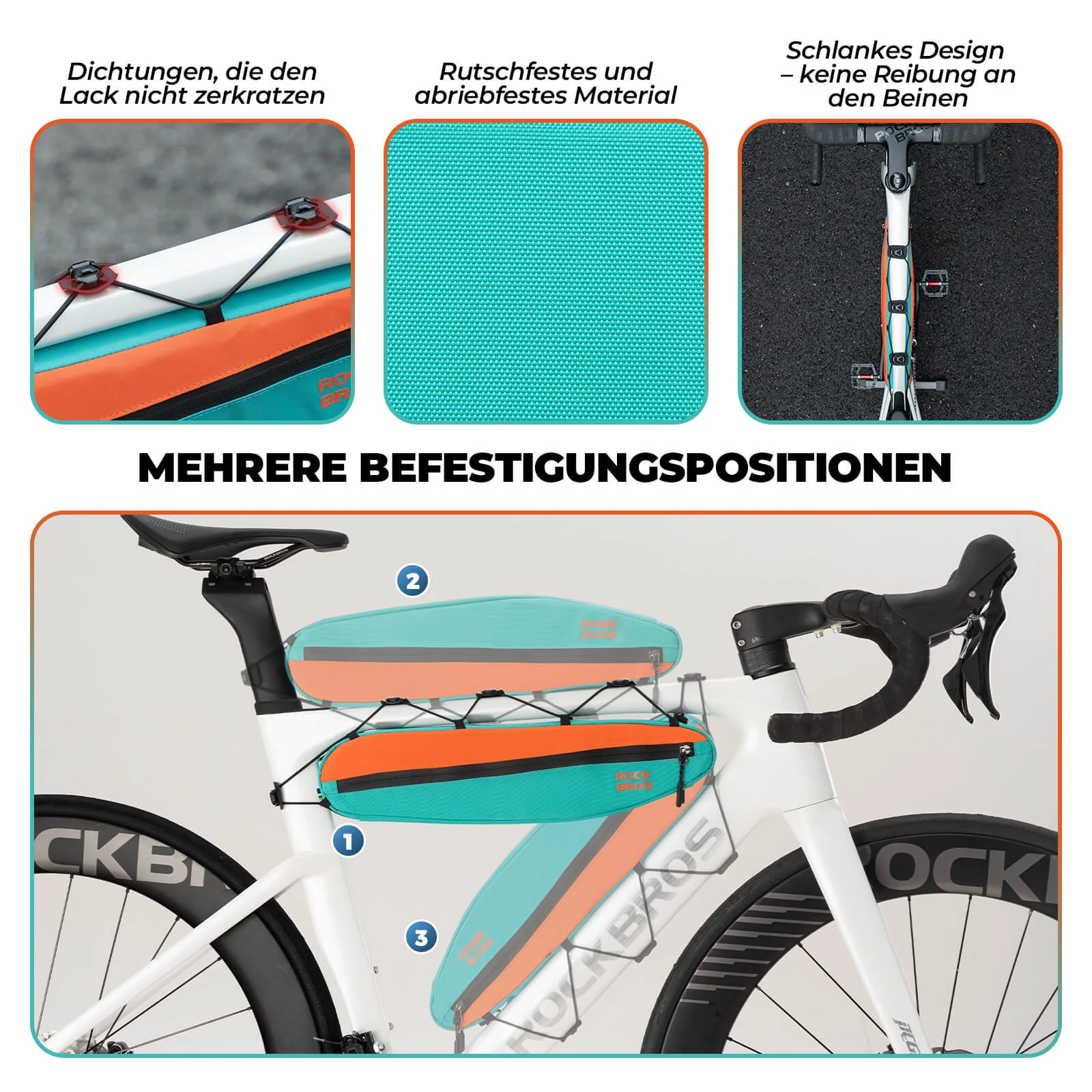 Fahrrad Rahmentasche Dreiecktasche 44cm 1 4L 1954658d36a8