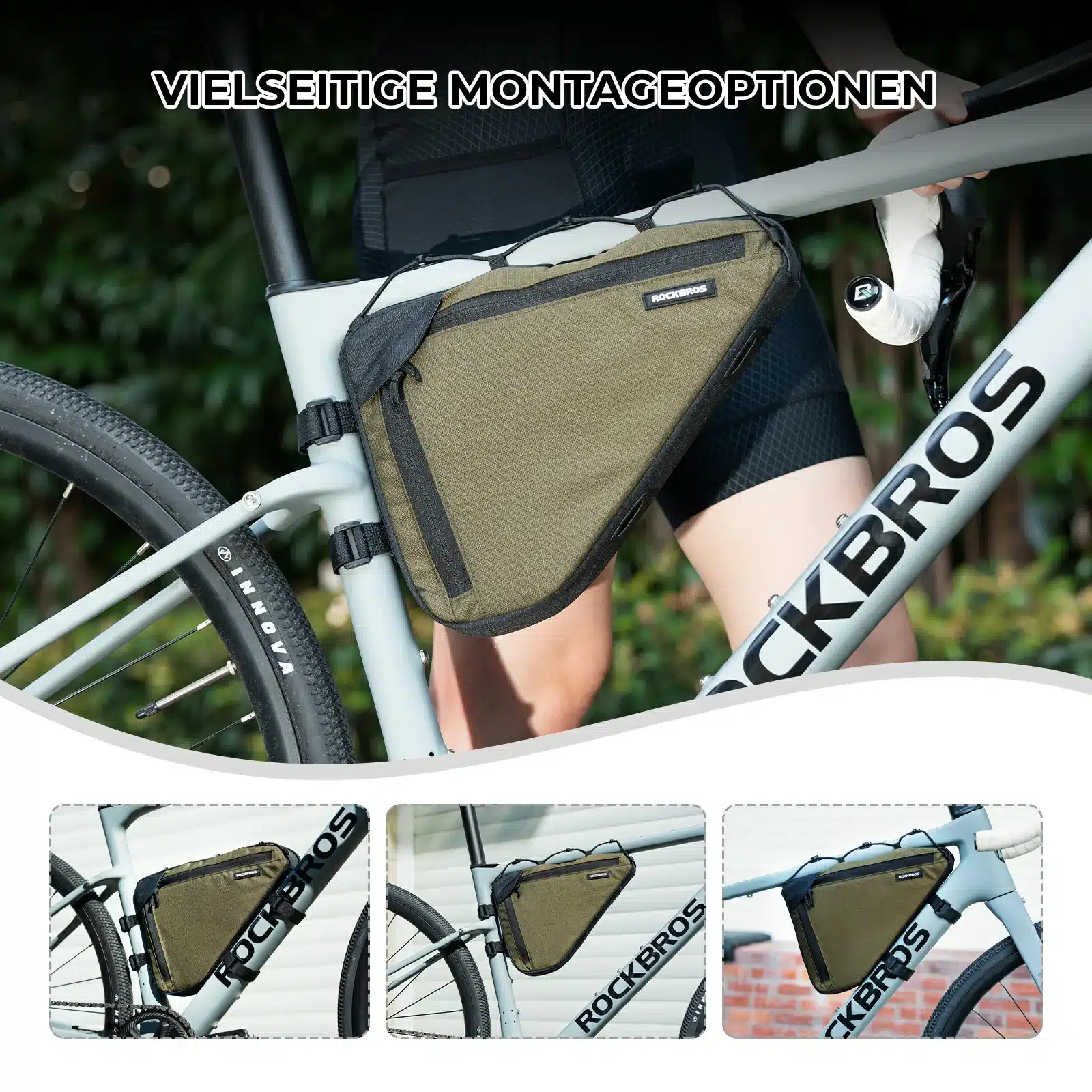 Fahrrad Rahmentasche mit Doppelseitiger Reißversch 15ea51944410