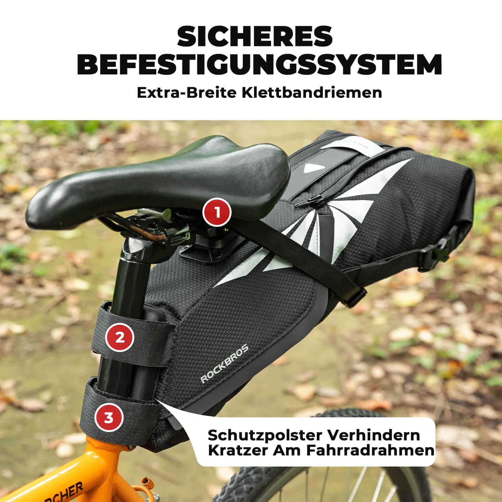 Fahrrad Satteltasche 100  Wasserdicht 8L mit Refle e6766867dc6a