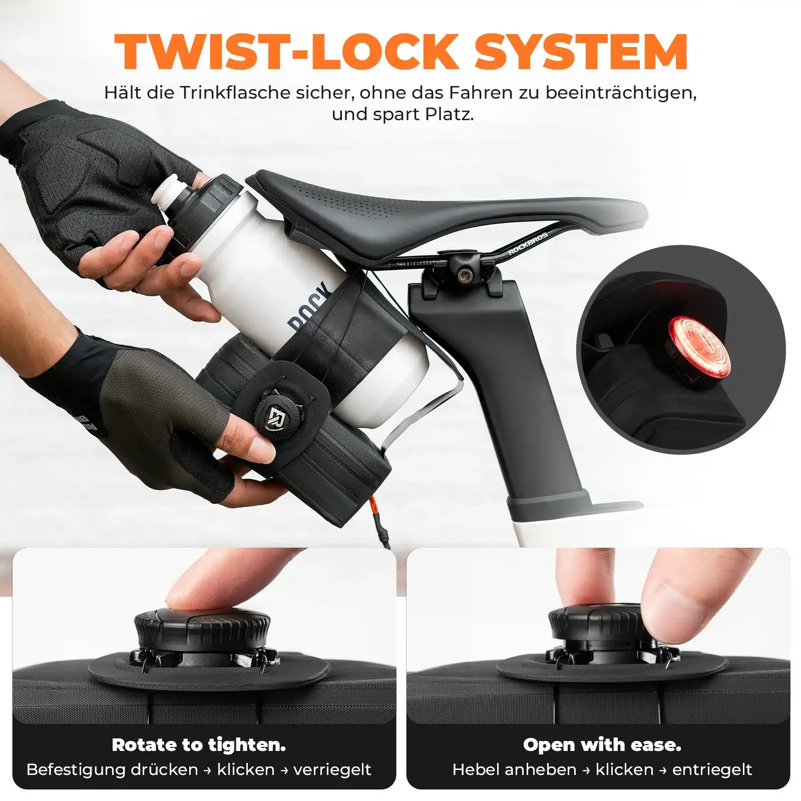 Fahrrad Satteltasche Drehknopf Verstellsystem Komp d3493d1ce2c6