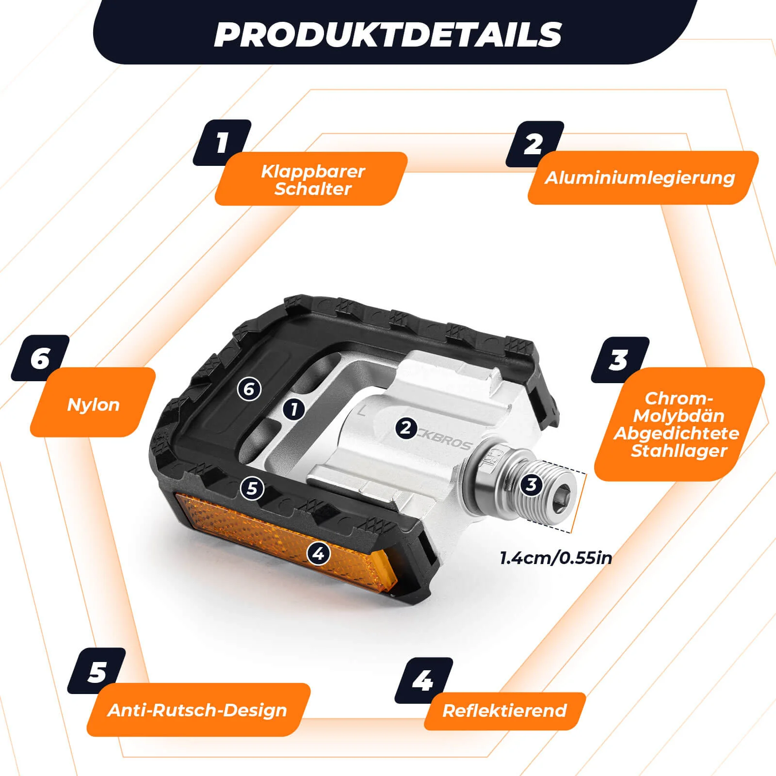 Fahrradpedale Faltbar Klapppedale 9 16  f6b20610d20e