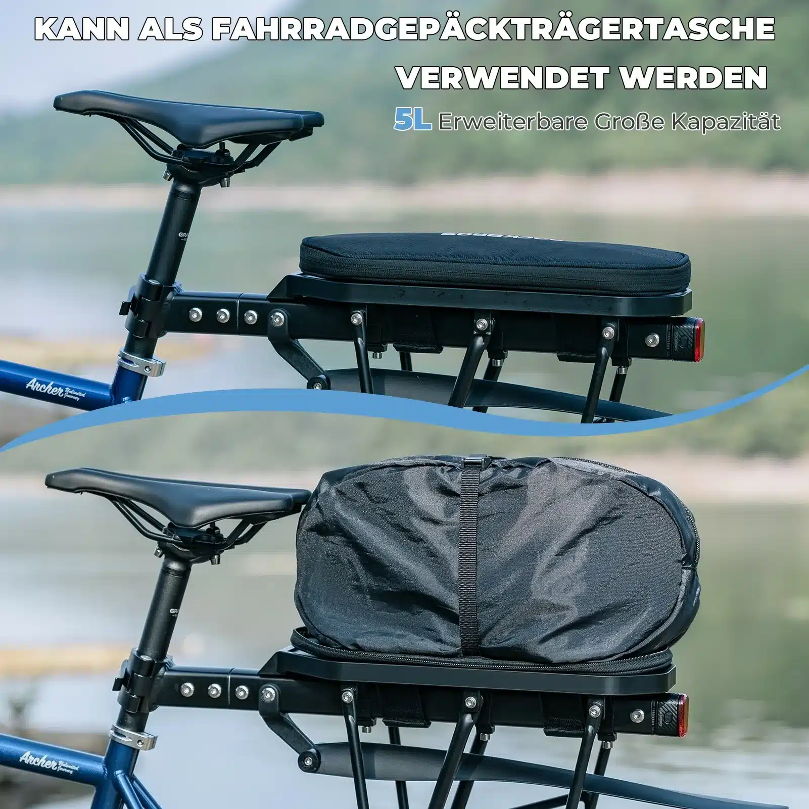 Farradtasche Erweiterbar Gepäckträgertasche bis zu 0acf91c317cc