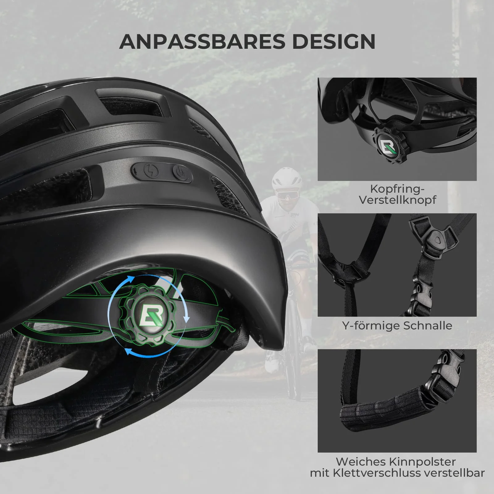 Fernsteuerbarer Smart Fahrradhelm mit Licht 16dbf65f9a18