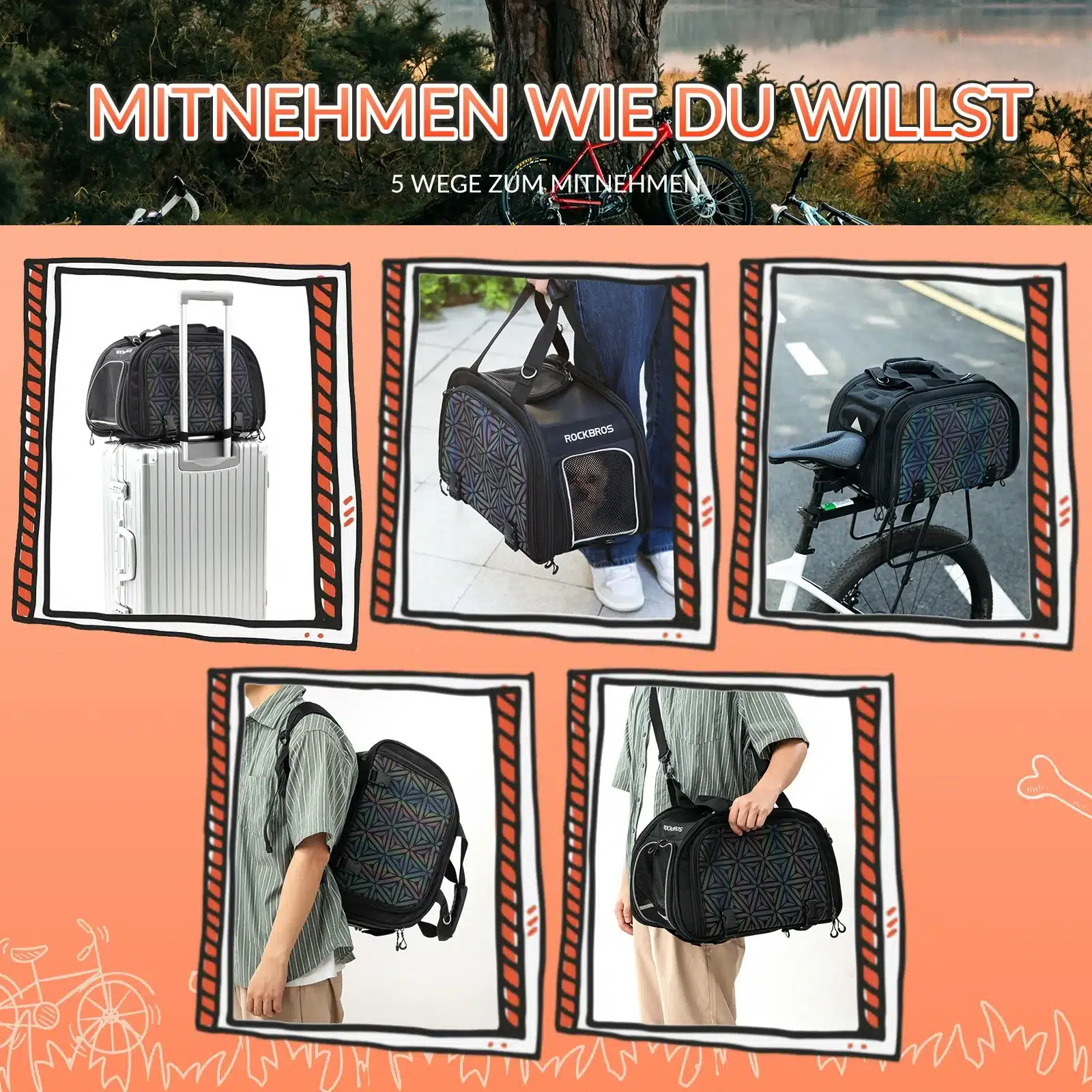 Hundetasche Tragetasche Hund   Katze  5 Tragemögli 7af8f0af4a57