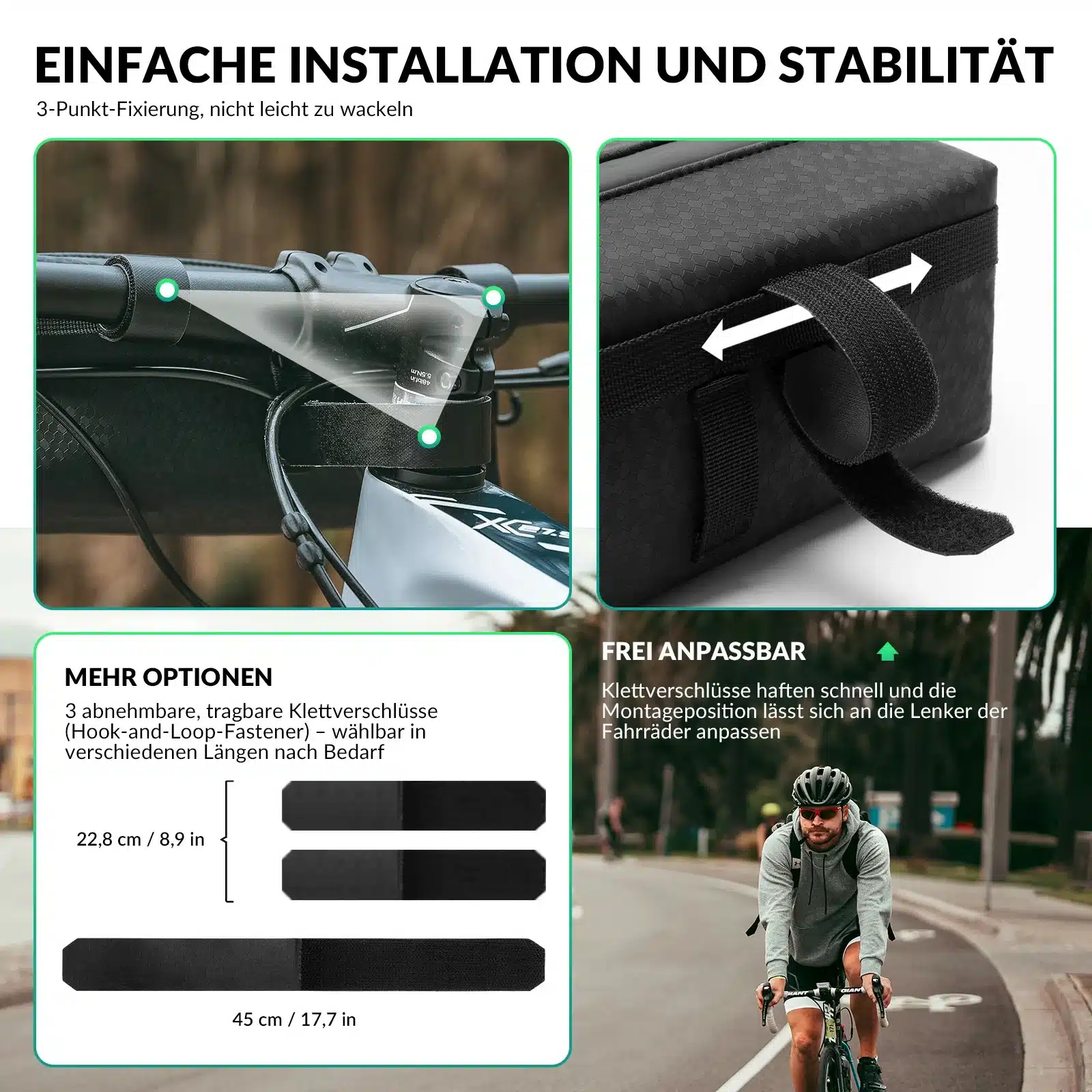 Lenkertasche Fahrrad Vorne Große Kapazität 2L mit  380e93b1cab6
