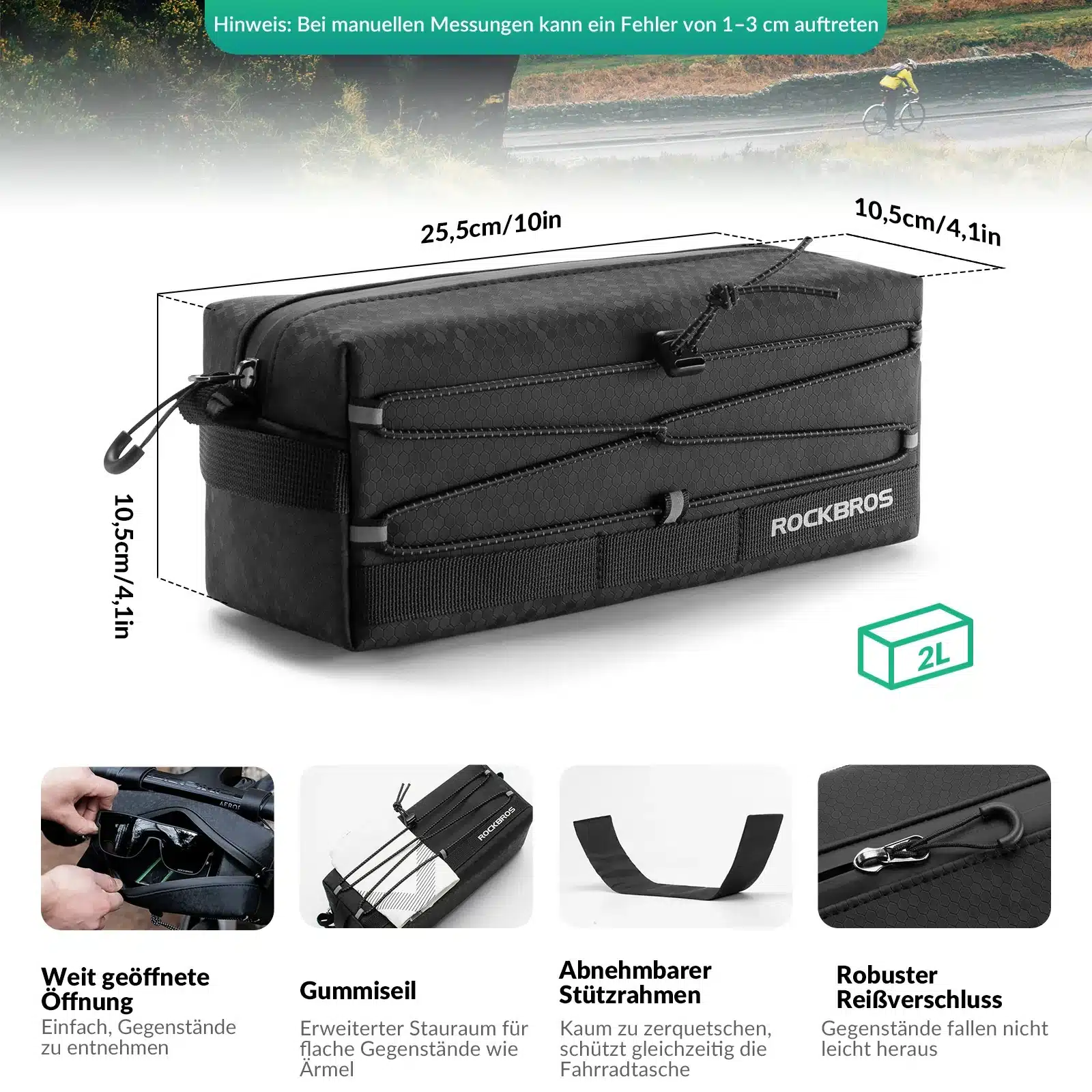 Lenkertasche Fahrrad Vorne Große Kapazität 2L mit  50021ec3f201