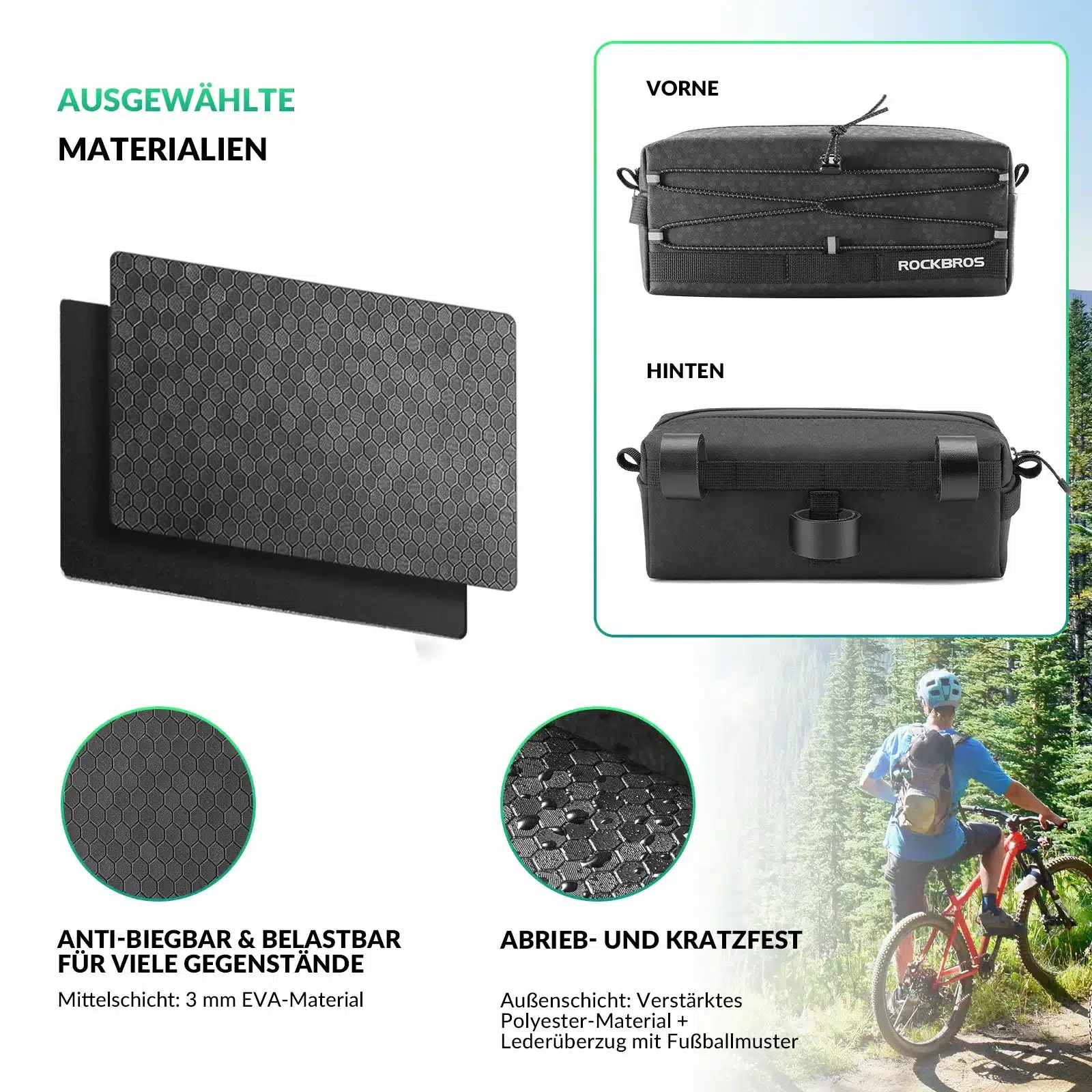 Lenkertasche Fahrrad Vorne Große Kapazität 2L mit  d20dc2d4dd9d