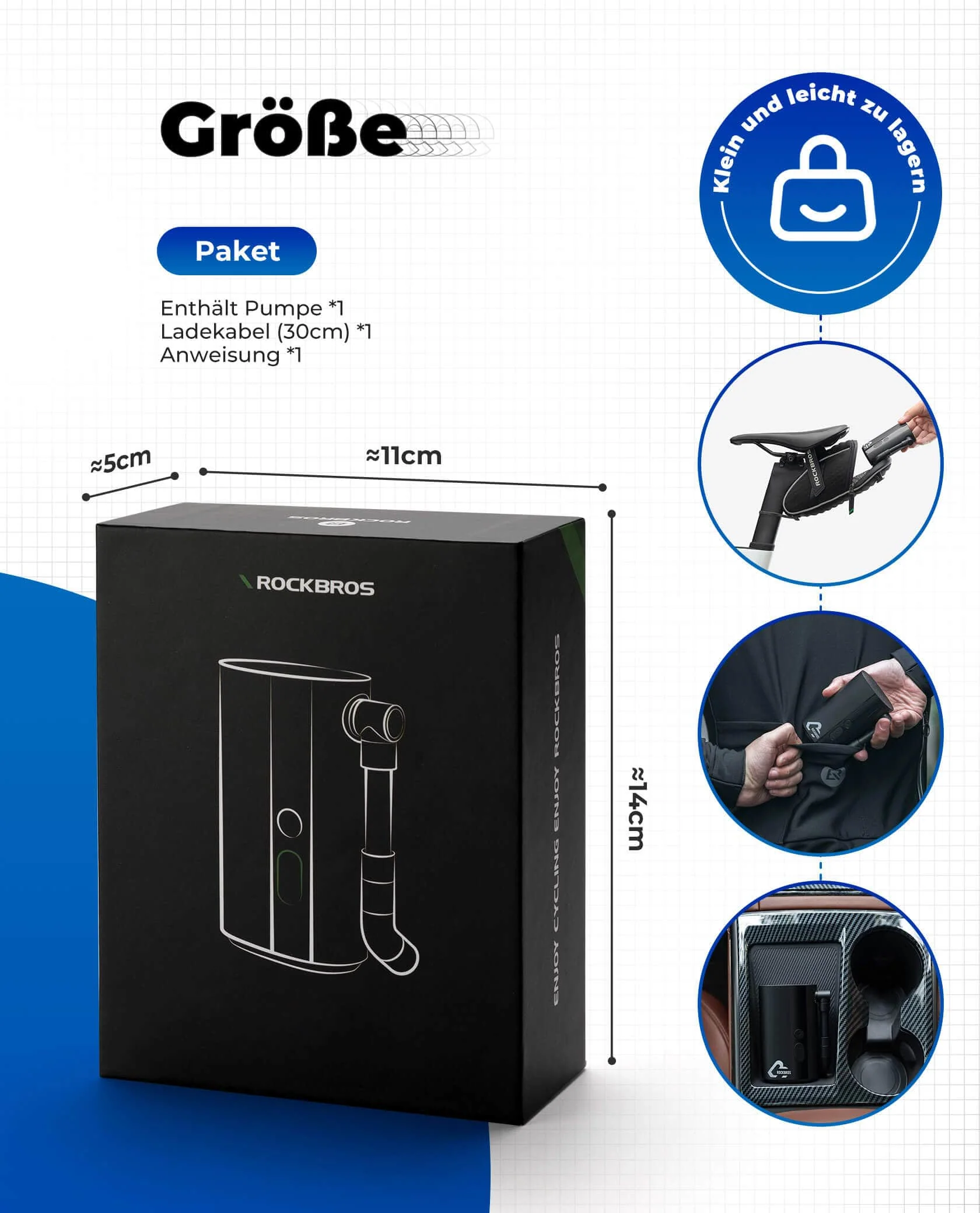 Mini Elektrische Akku Luftpumpe LED Anzeige fcc7aac6f8df