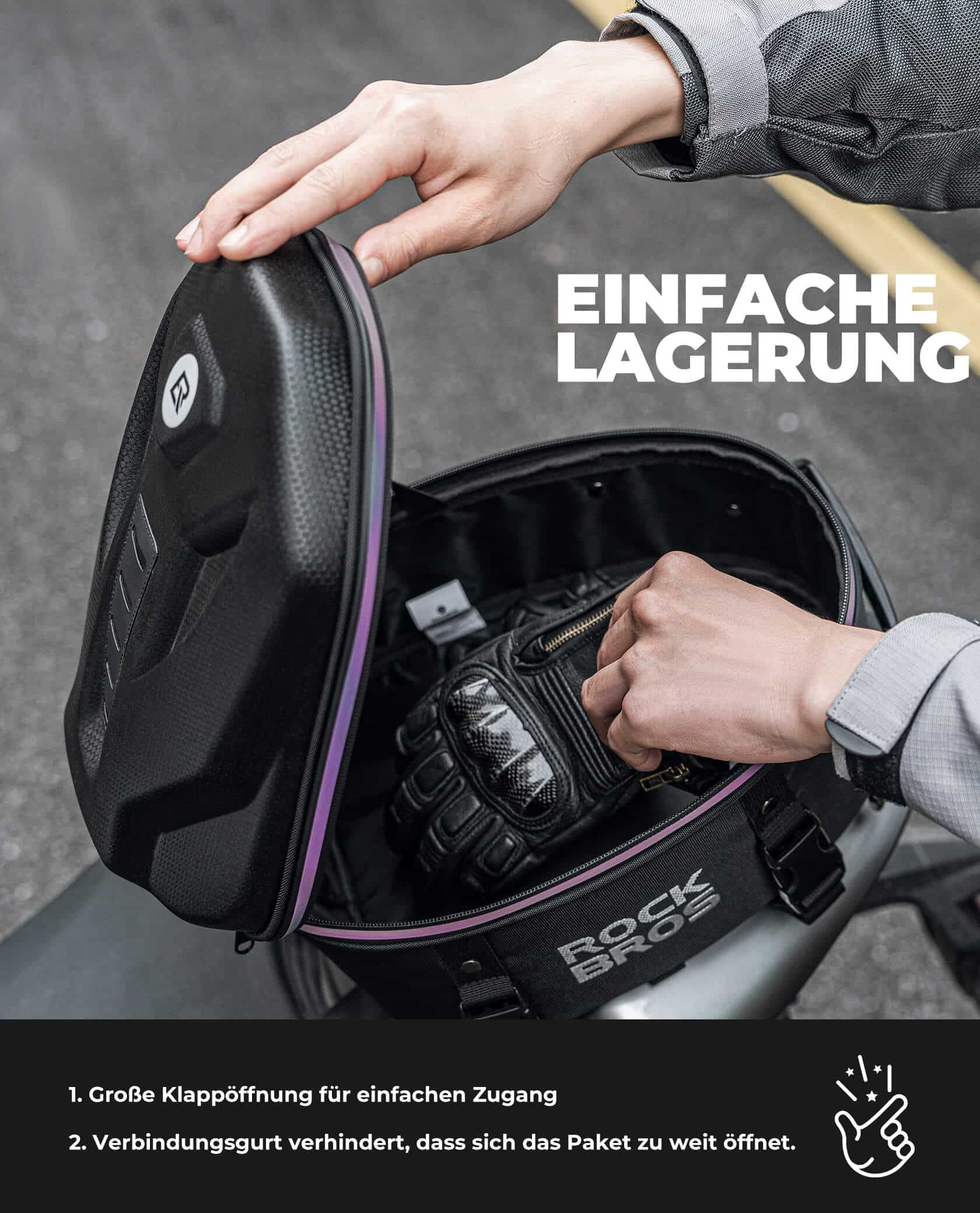 Motorrad Hecktasche Gepäcktasche 12 5L für Rücksit 1fe9e4407e83