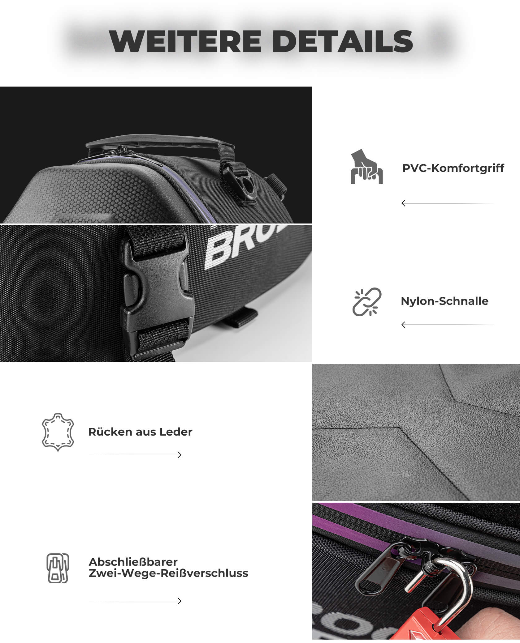 Motorrad Hecktasche Gepäcktasche 12 5L für Rücksit d315e8836a71