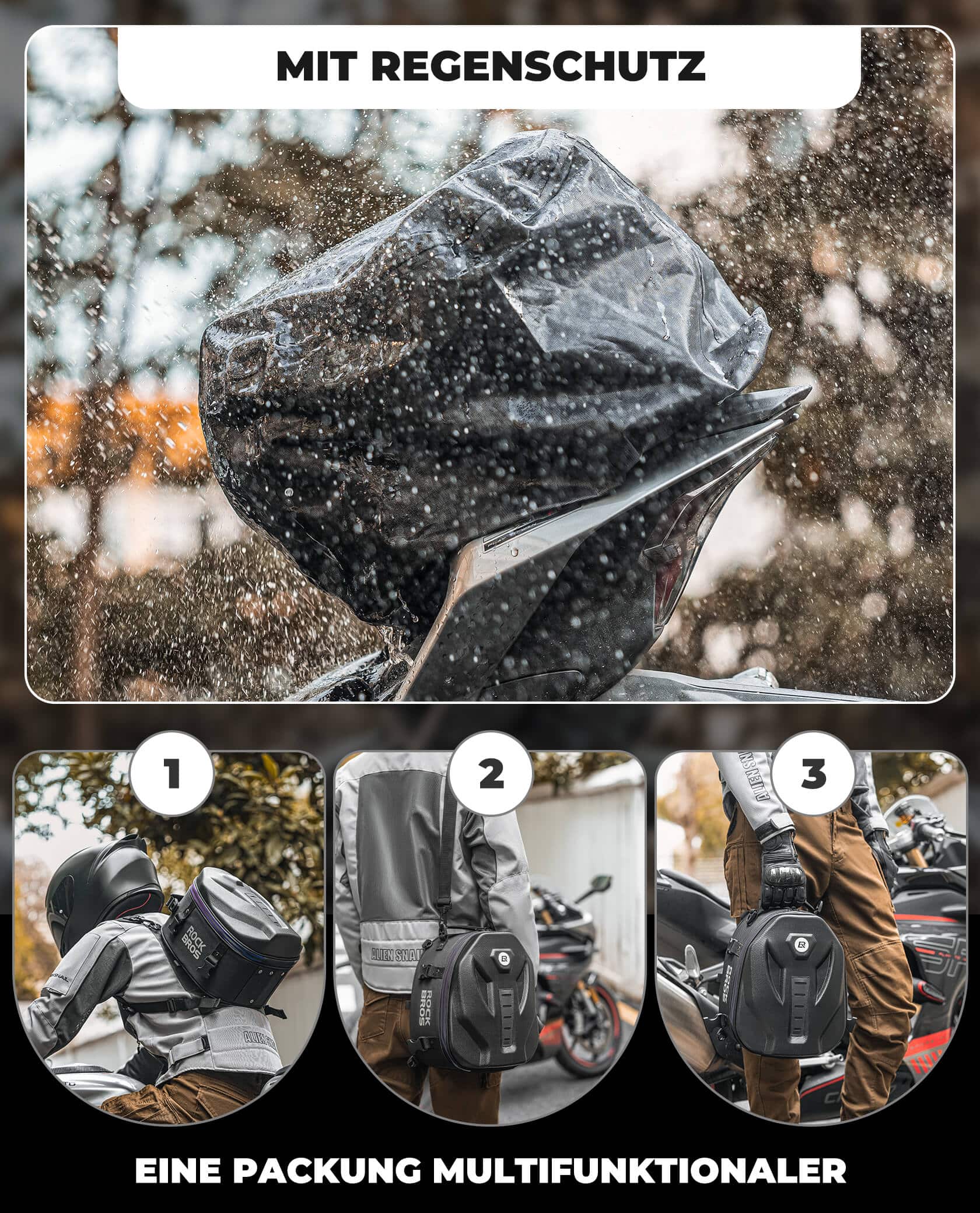 Motorrad Hecktasche Gepäcktasche 12 5L für Rücksit e5181cb2e458