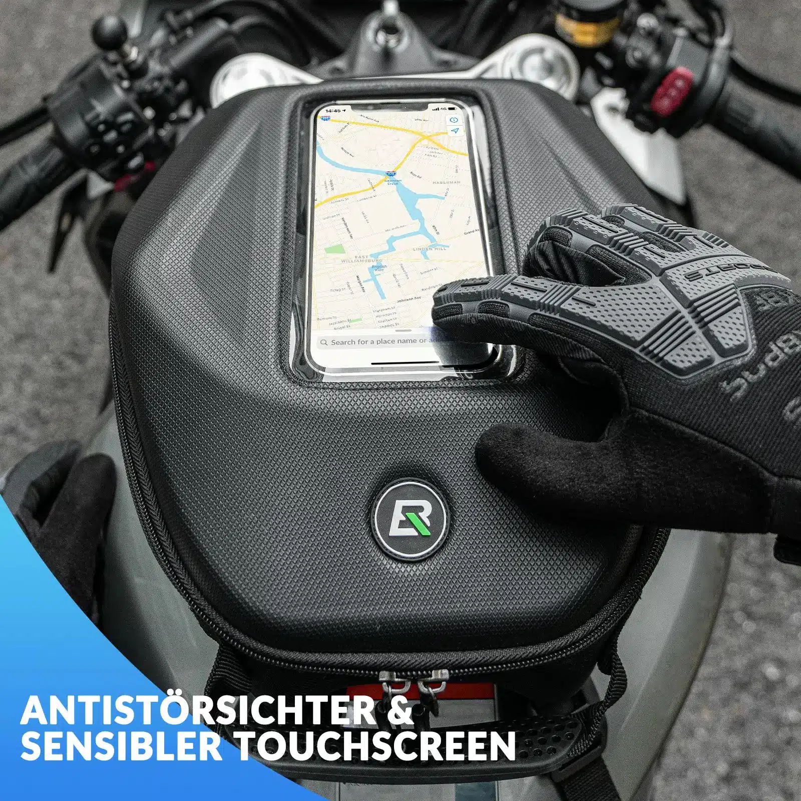 Motorrad Tankrucksack mit Regenschutz Abnehmbaren  19a99bfdd598