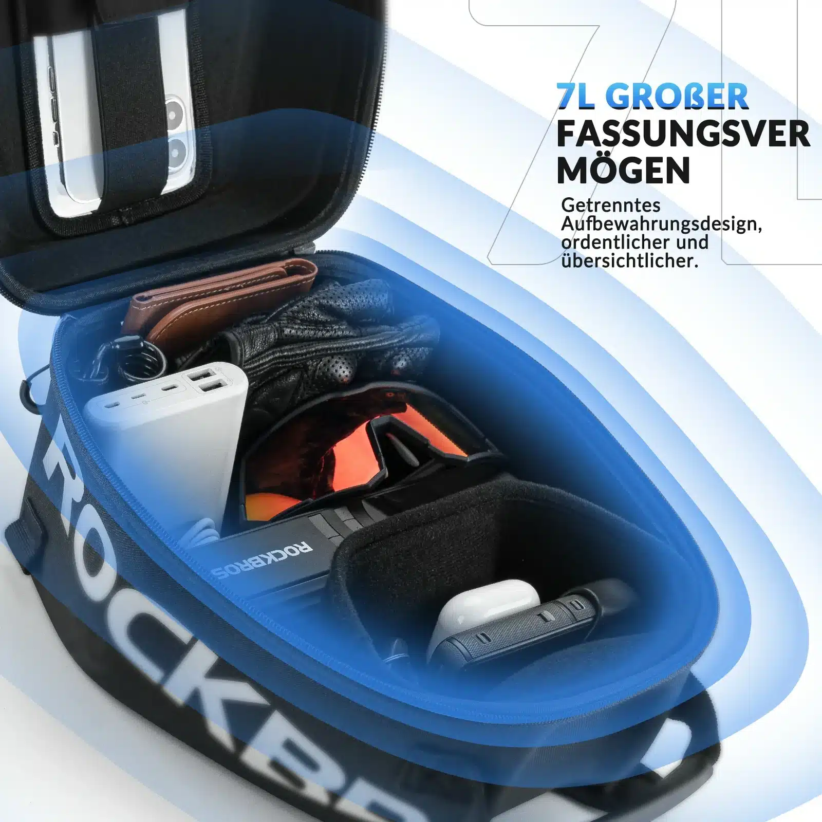 Motorrad Tankrucksack mit Regenschutz Abnehmbaren  53b0c8d81448